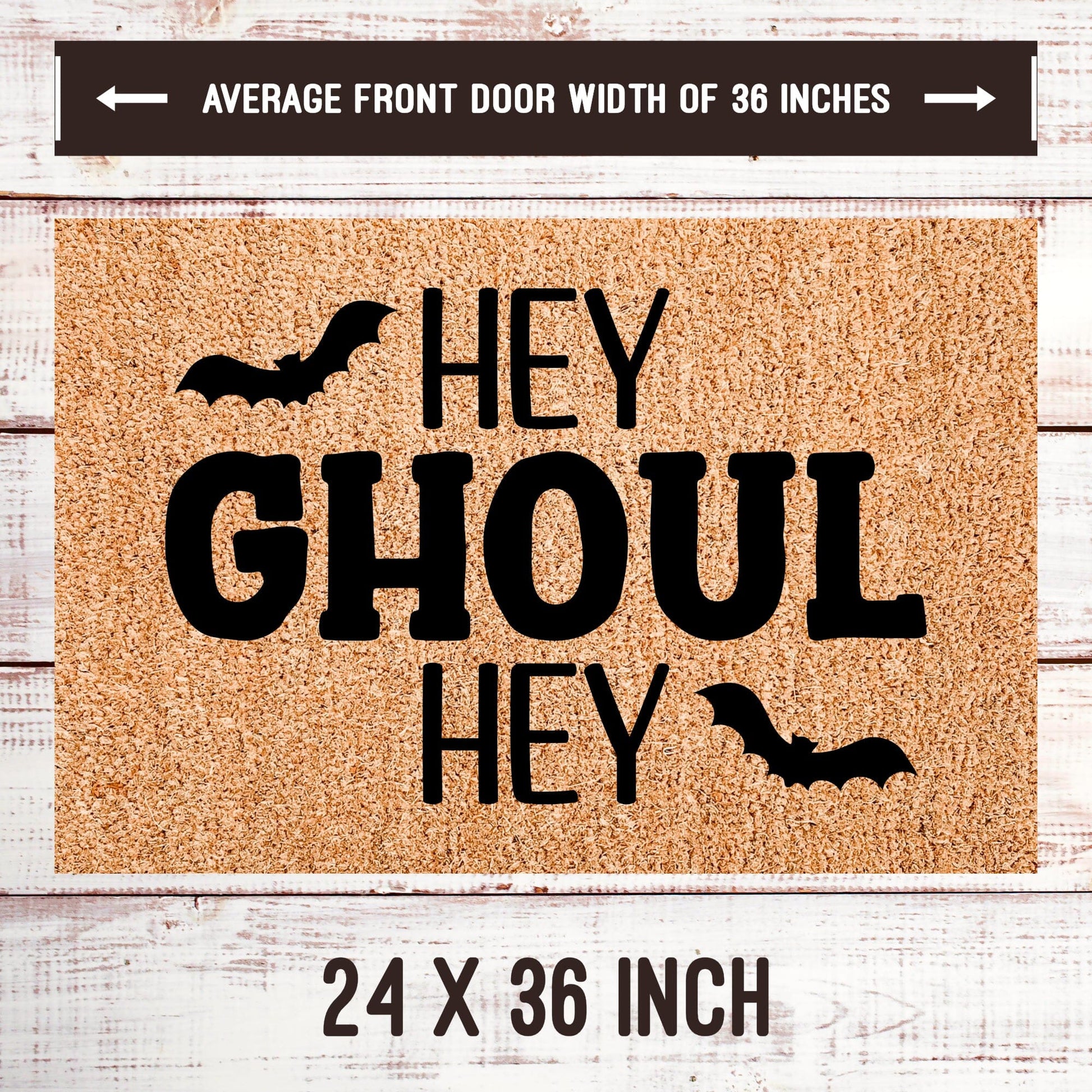 Hey Ghoul Hey Door Mats teelaunch 24x36 Inches 