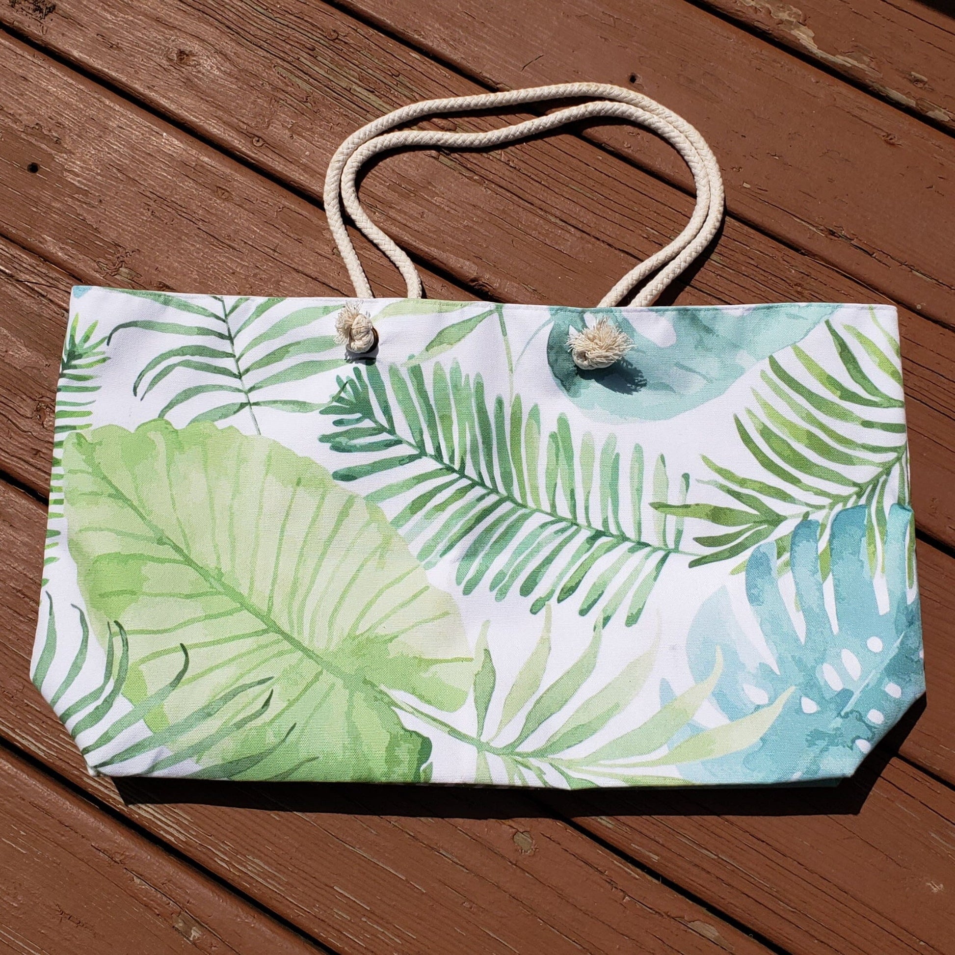 Tropical Leaves Weekender Tote Bags Printify 