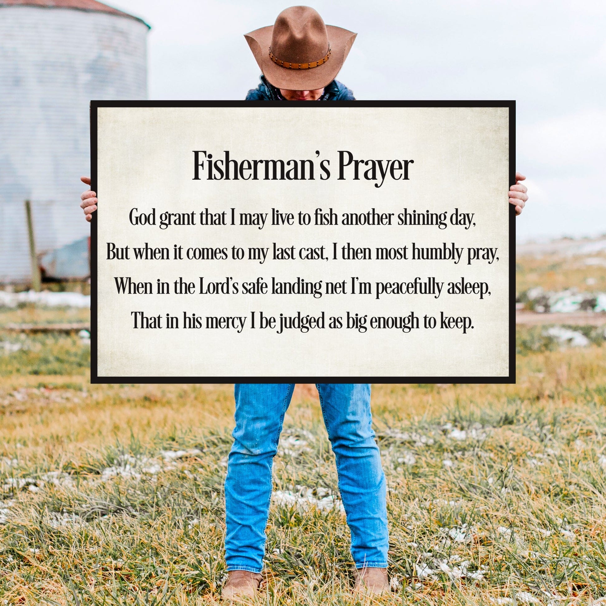 Fisherman's Prayer Faux Frame Wrapped Canvas Canvas Printify 