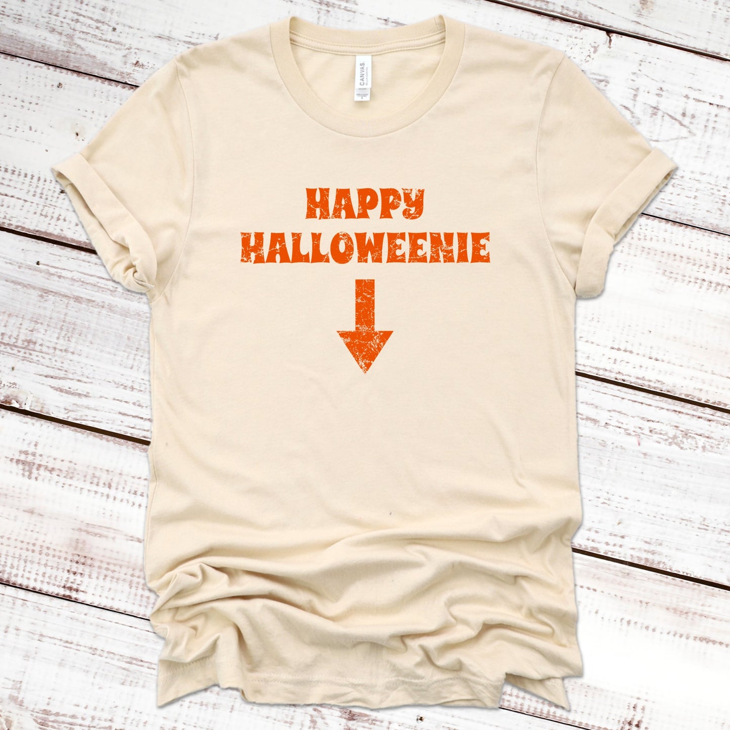 Happy Halloweenie Halloween Shirt Great Giftables Soft Cream XS 