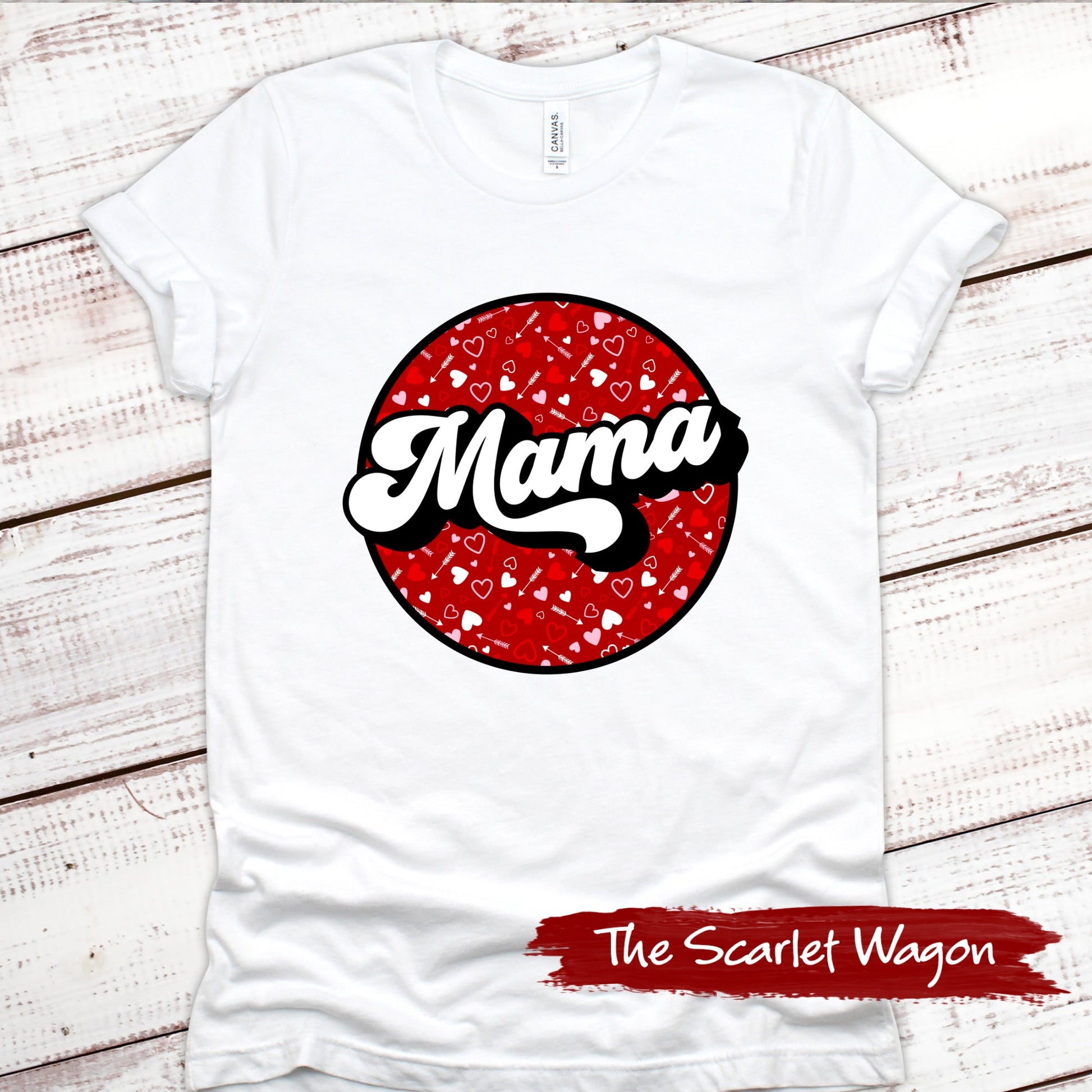 Mama Valentine Valentine Shirt Scarlet Wagon White XS 