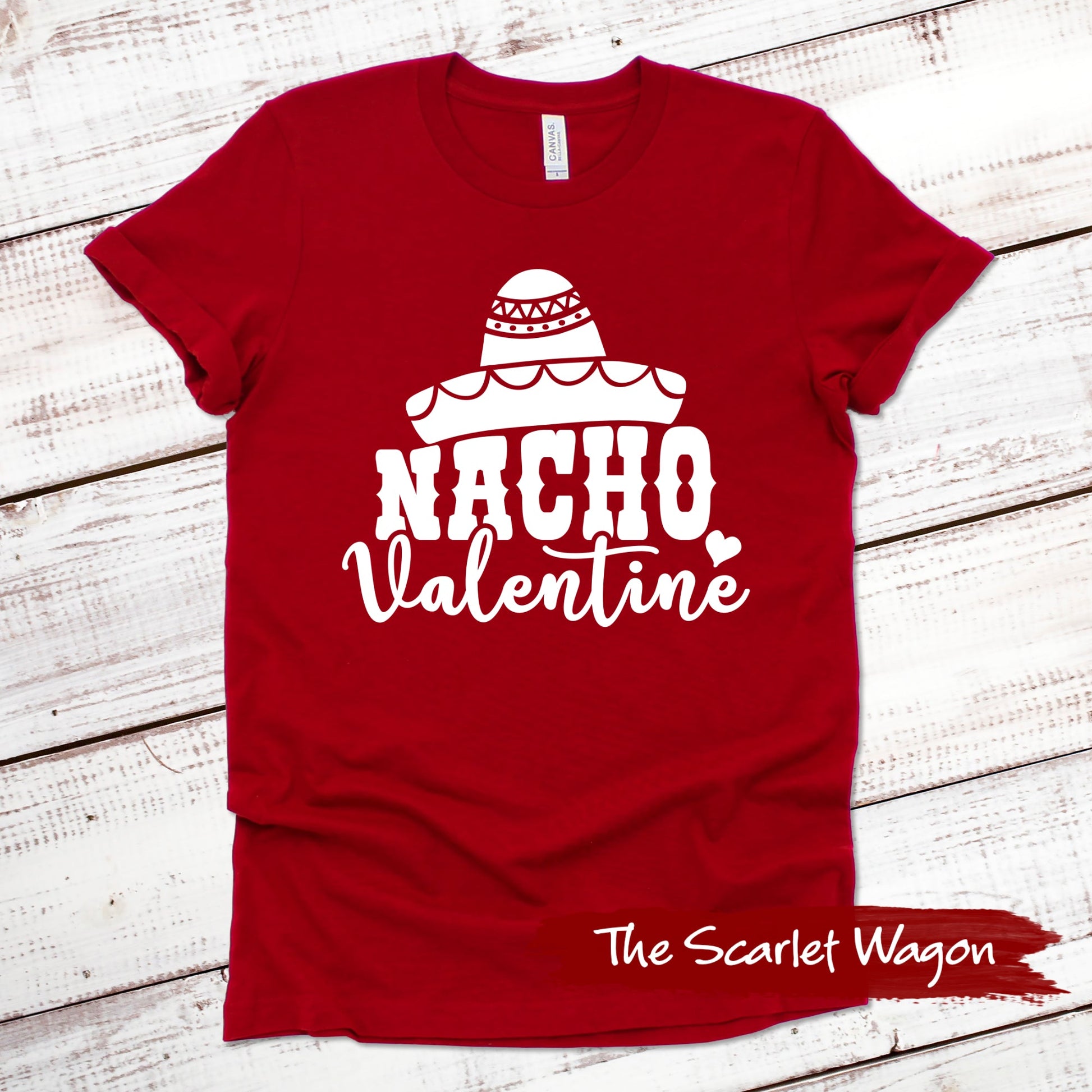 Nacho Valentine Christmas Shirt Scarlet Wagon Red XS 