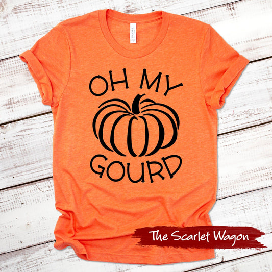 Oh My Gourd Fall Shirt Scarlet Wagon Heather Orange XS 