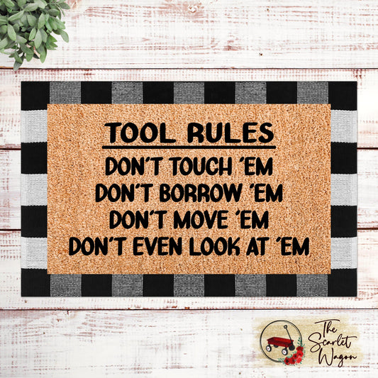 Tool Rules Welcome Mat Door Mats teelaunch 