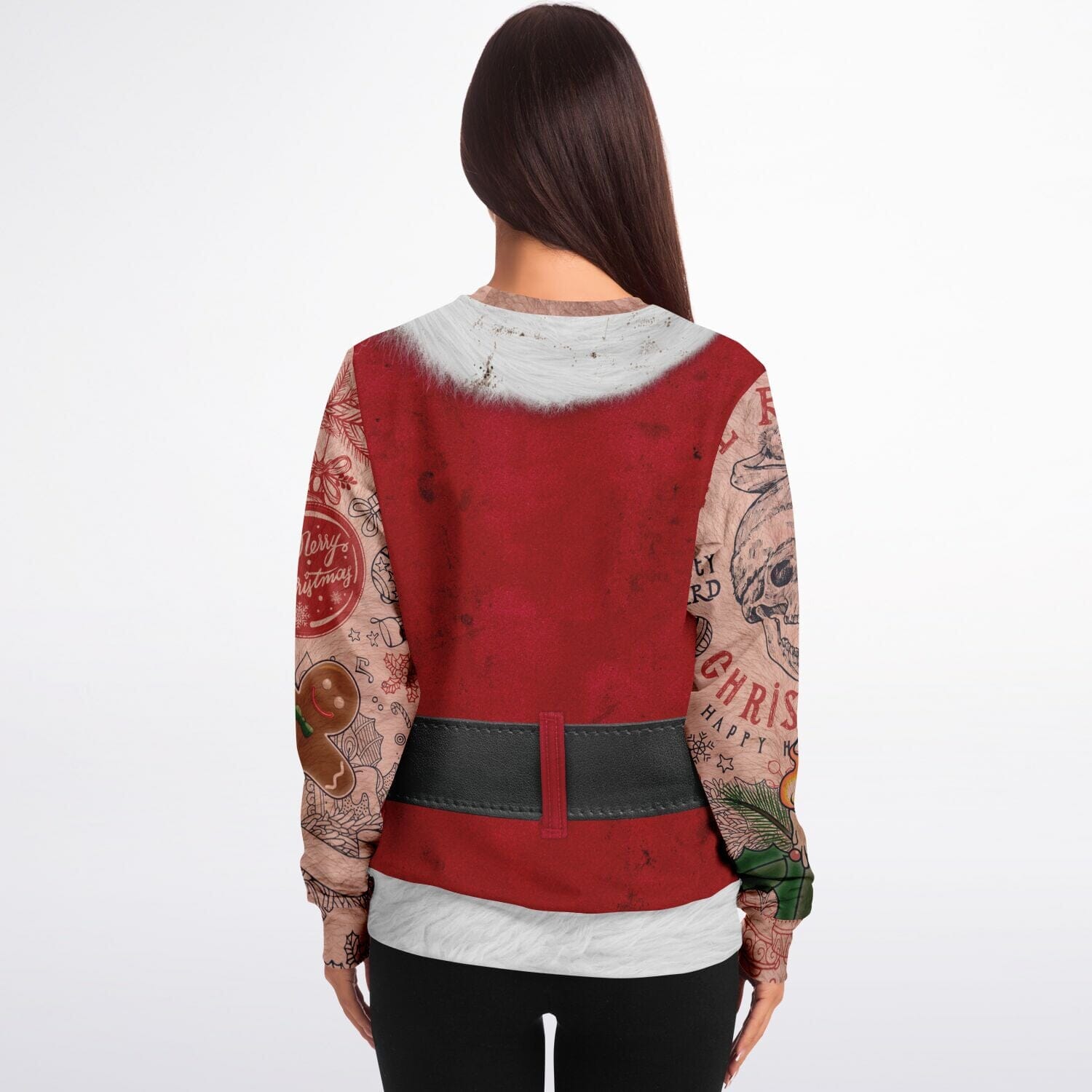 Sleeveless Bad Santa Ugly Christmas Sweatshirt Fashion Sweatshirt - AOP Subliminator 
