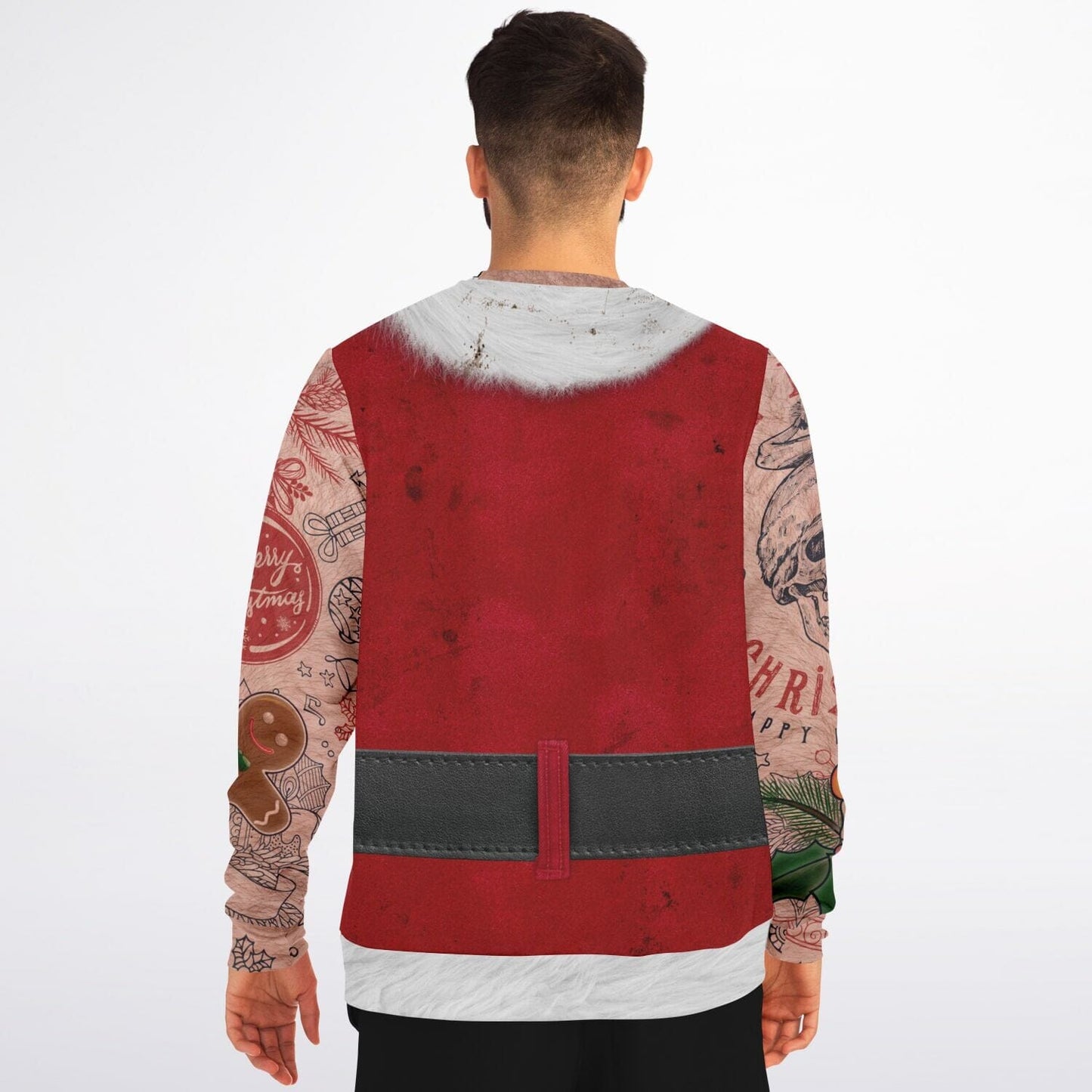 Sleeveless Bad Santa Ugly Christmas Sweatshirt Fashion Sweatshirt - AOP Subliminator 