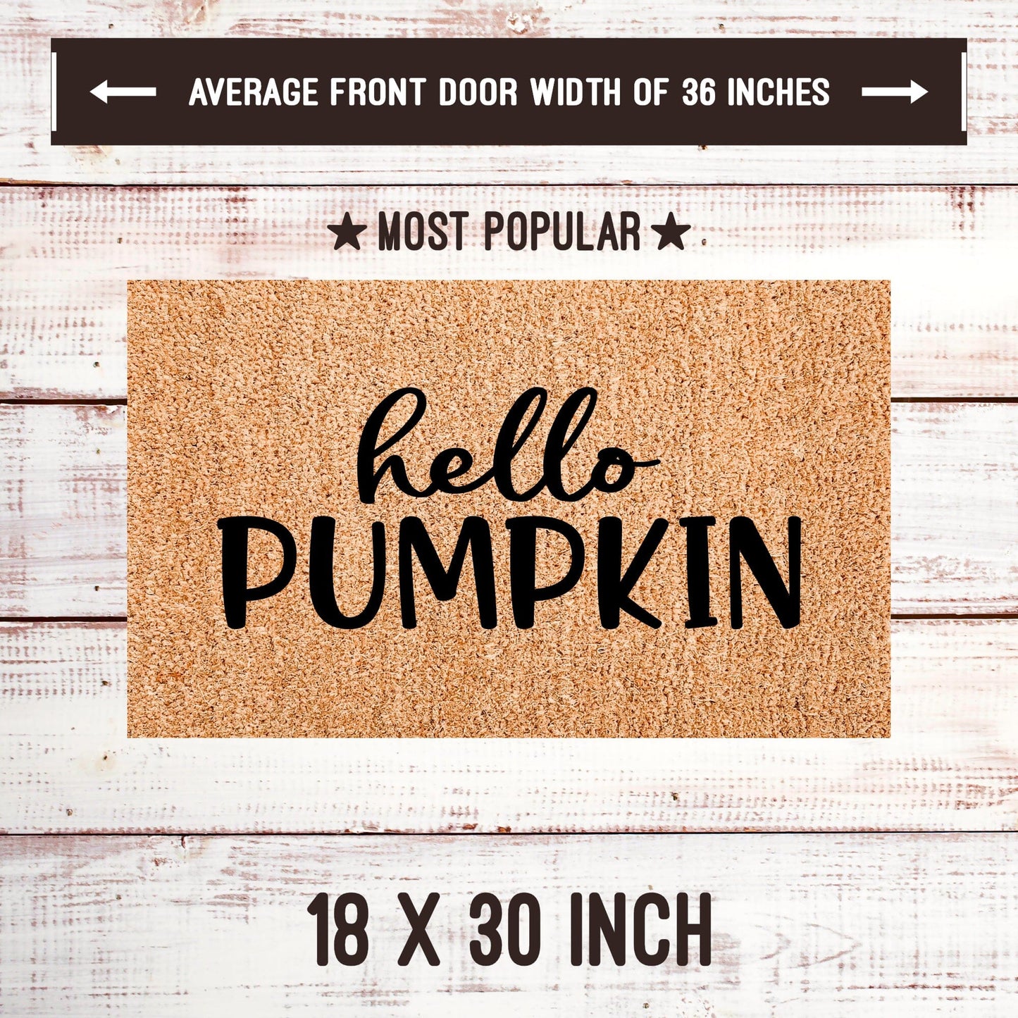 Hello Pumpkin Door Mats teelaunch 18x30 Inches 