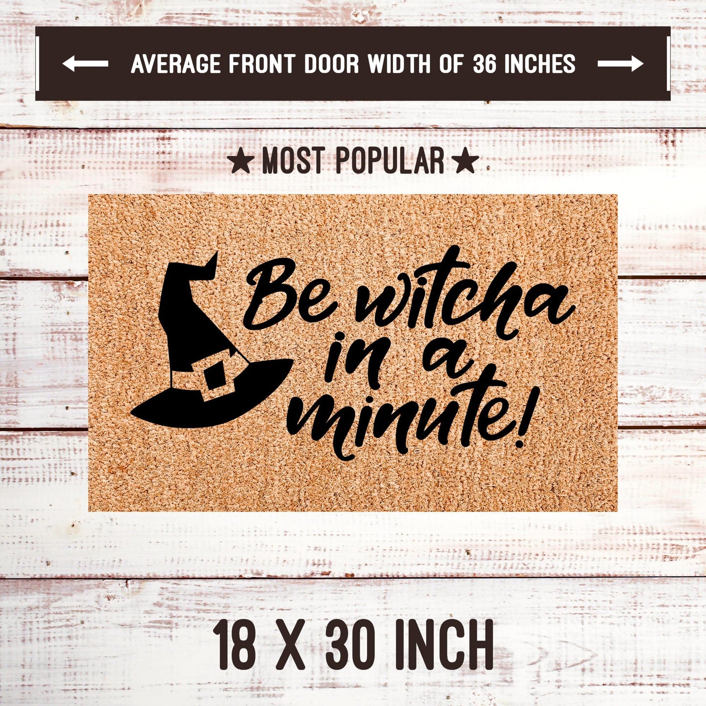 Be Witcha in a Minute Door Mats teelaunch 18x30 Inches 