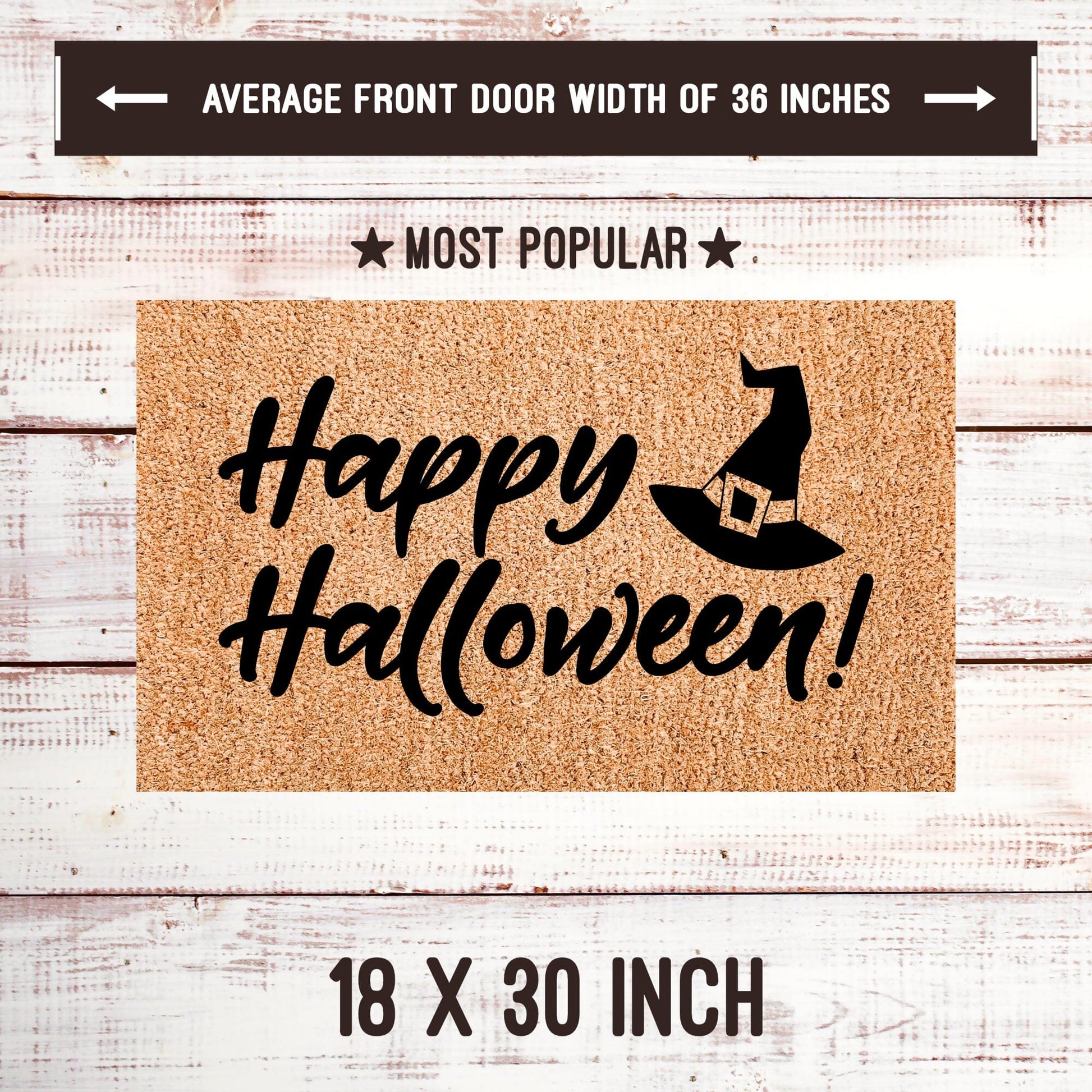 Happy Halloween Door Mats teelaunch 18x30 Inches 