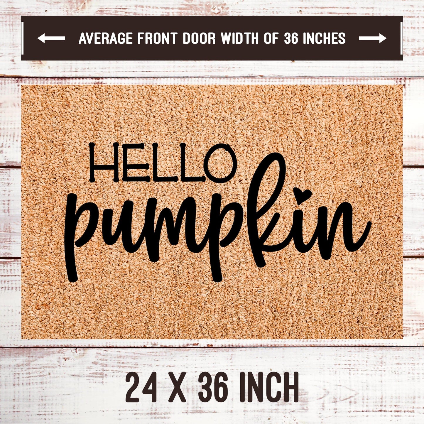 Hello Pumpkin with Heart Door Mats teelaunch 24x36 Inches 
