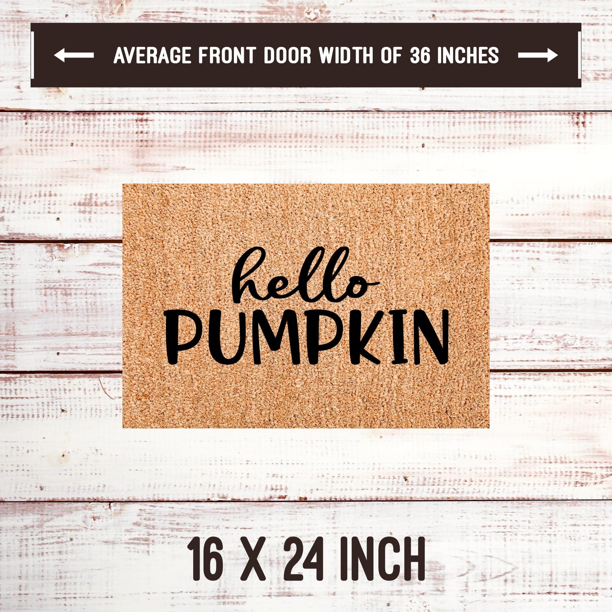 Hello Pumpkin Door Mats teelaunch 16x24 Inches 