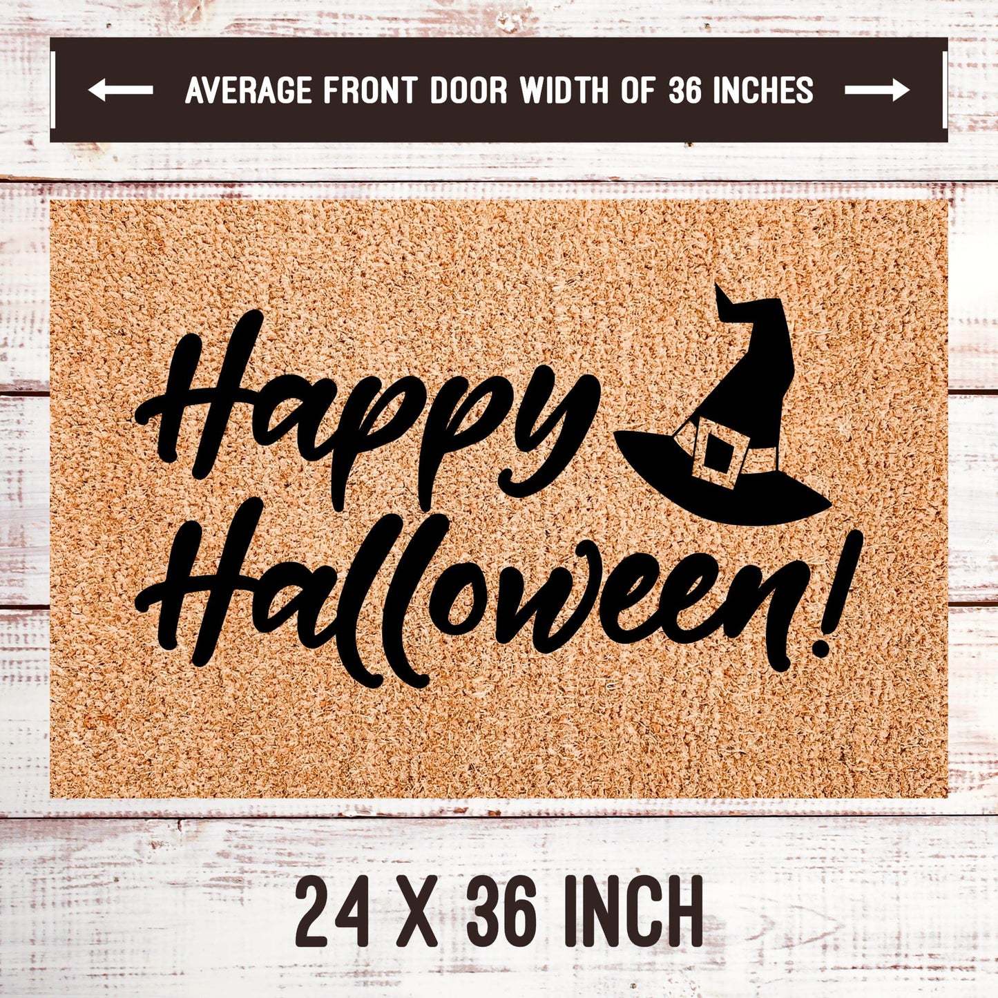 Happy Halloween Door Mats teelaunch 24x36 Inches 