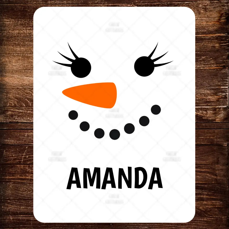 Snowman Face Personalized Blanket Customizer TeeInBlue Vertical Blanket Gray Sherpa 60x80