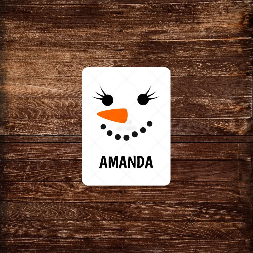 Snowman Face Personalized Blanket Customizer TeeInBlue Vertical Blanket Gray Sherpa 30x40