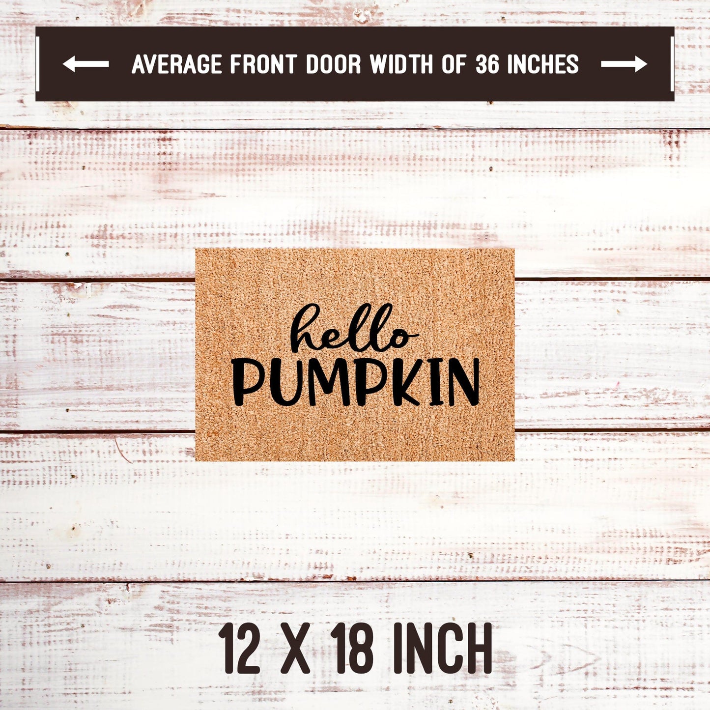 Hello Pumpkin Door Mats teelaunch 12x18 Inches 