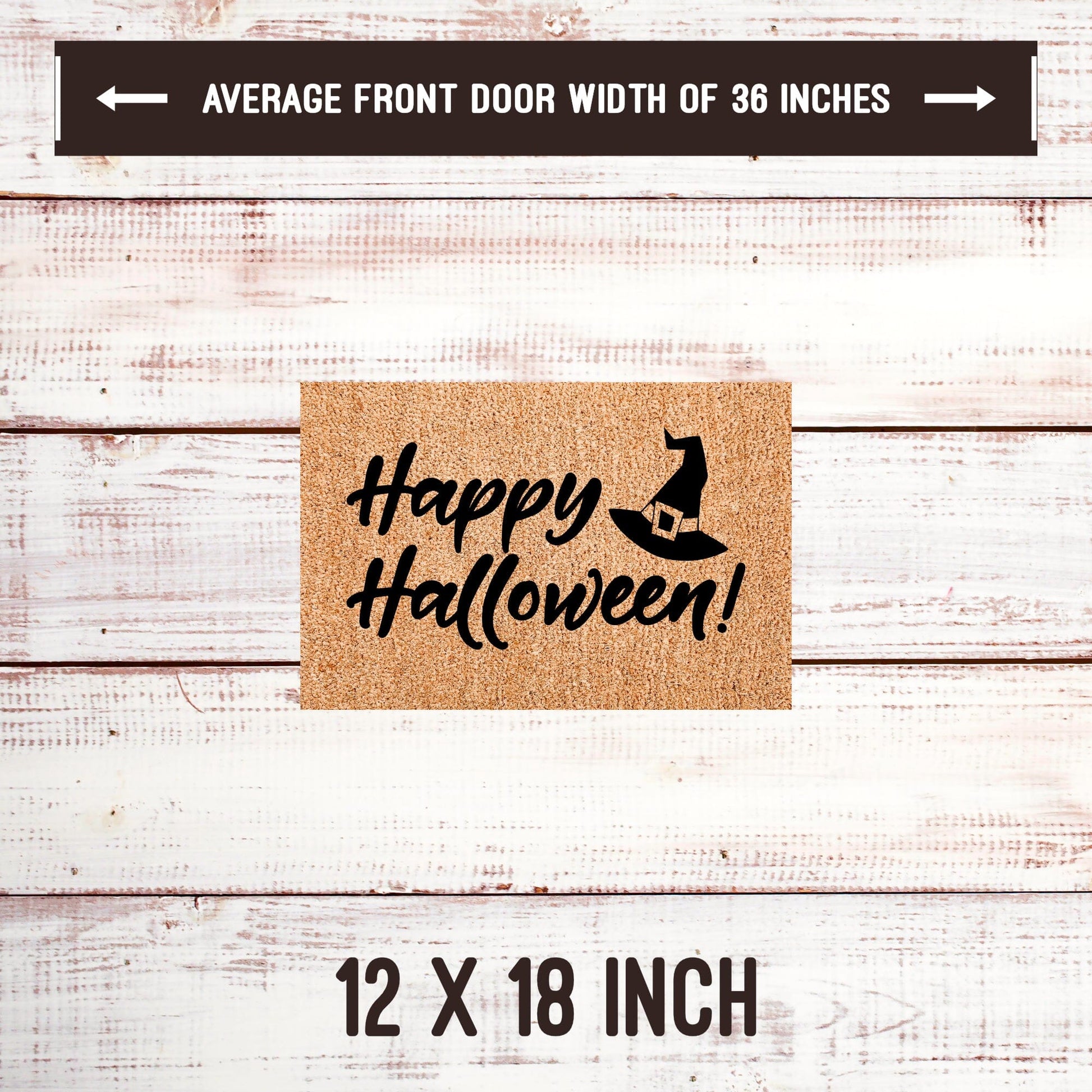 Happy Halloween Door Mats teelaunch 12x18 Inches 