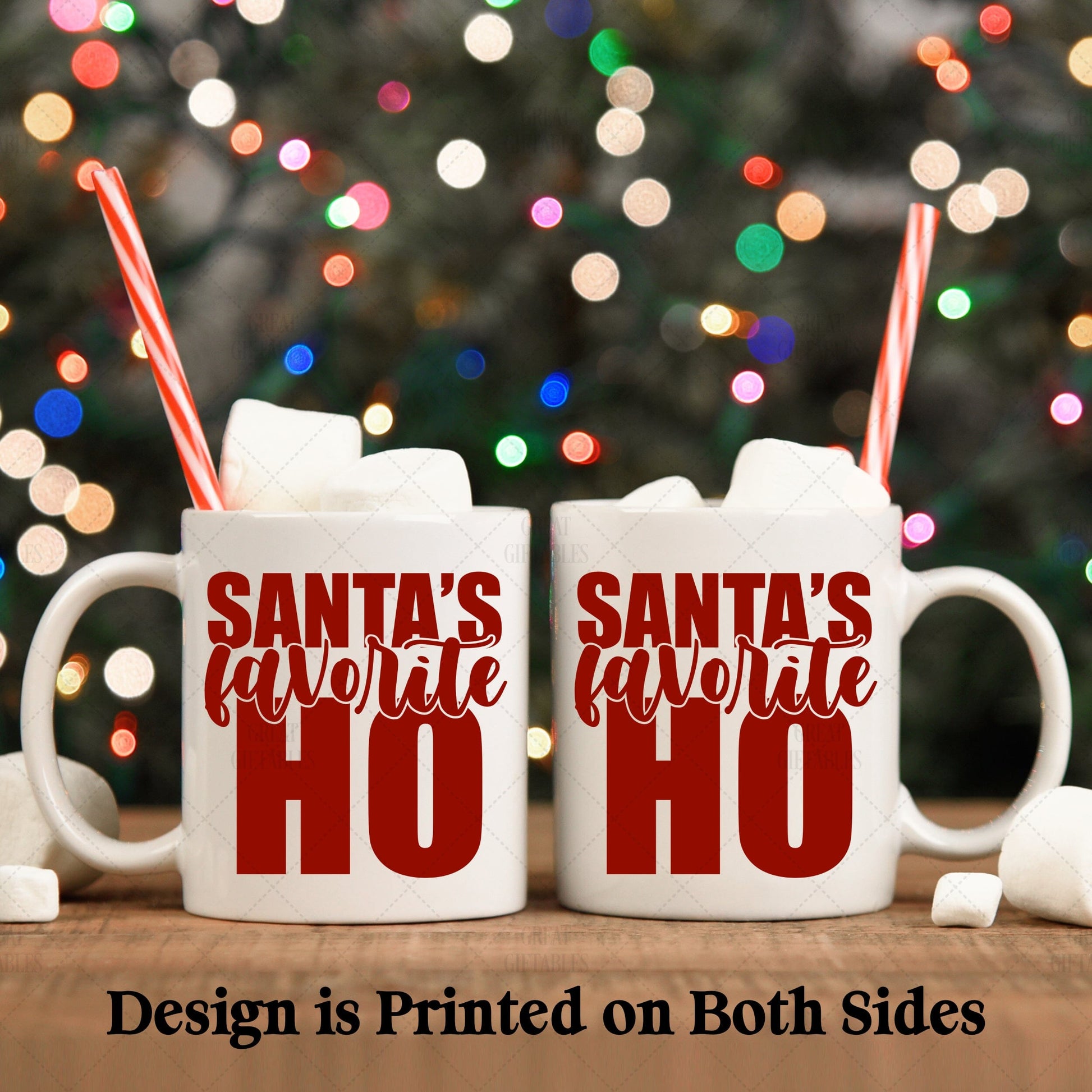 Santa's Favorite Ho Ceramic Mug Front/Back teelaunch 