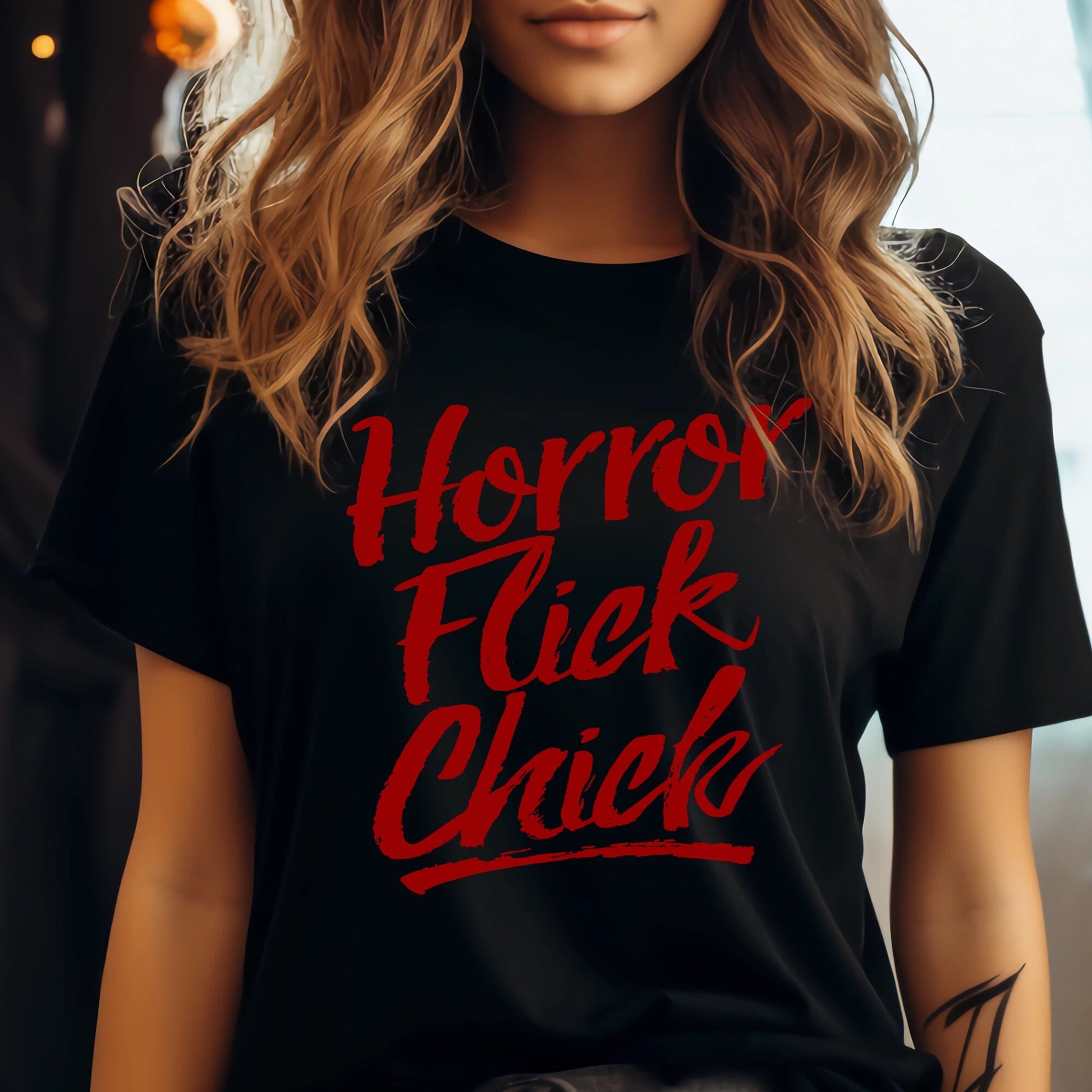 Horror Flick Chick Halloween Shirt Great Giftables 