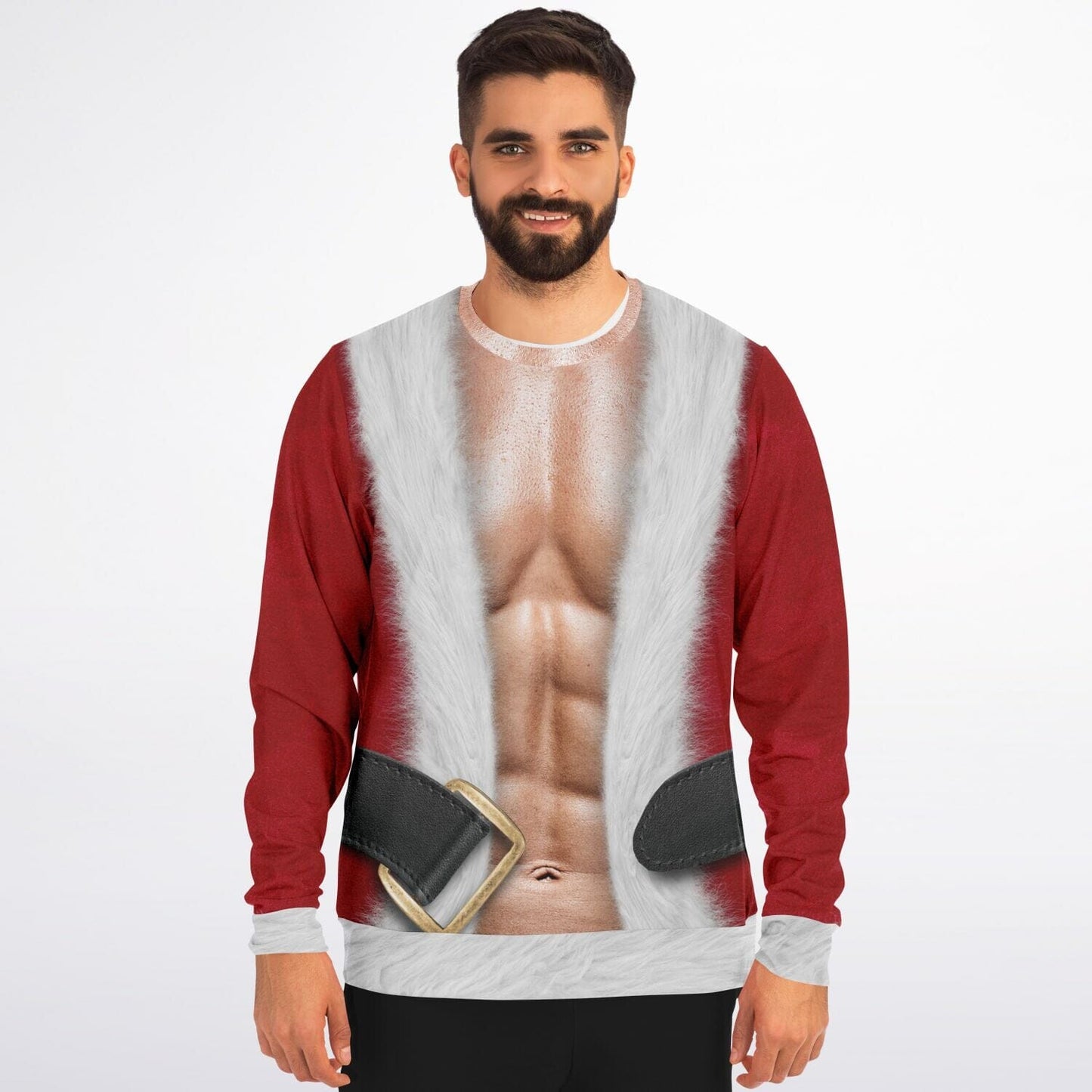 Fit Santa Ugly Christmas Sweatshirt Fashion Sweatshirt - AOP Subliminator 