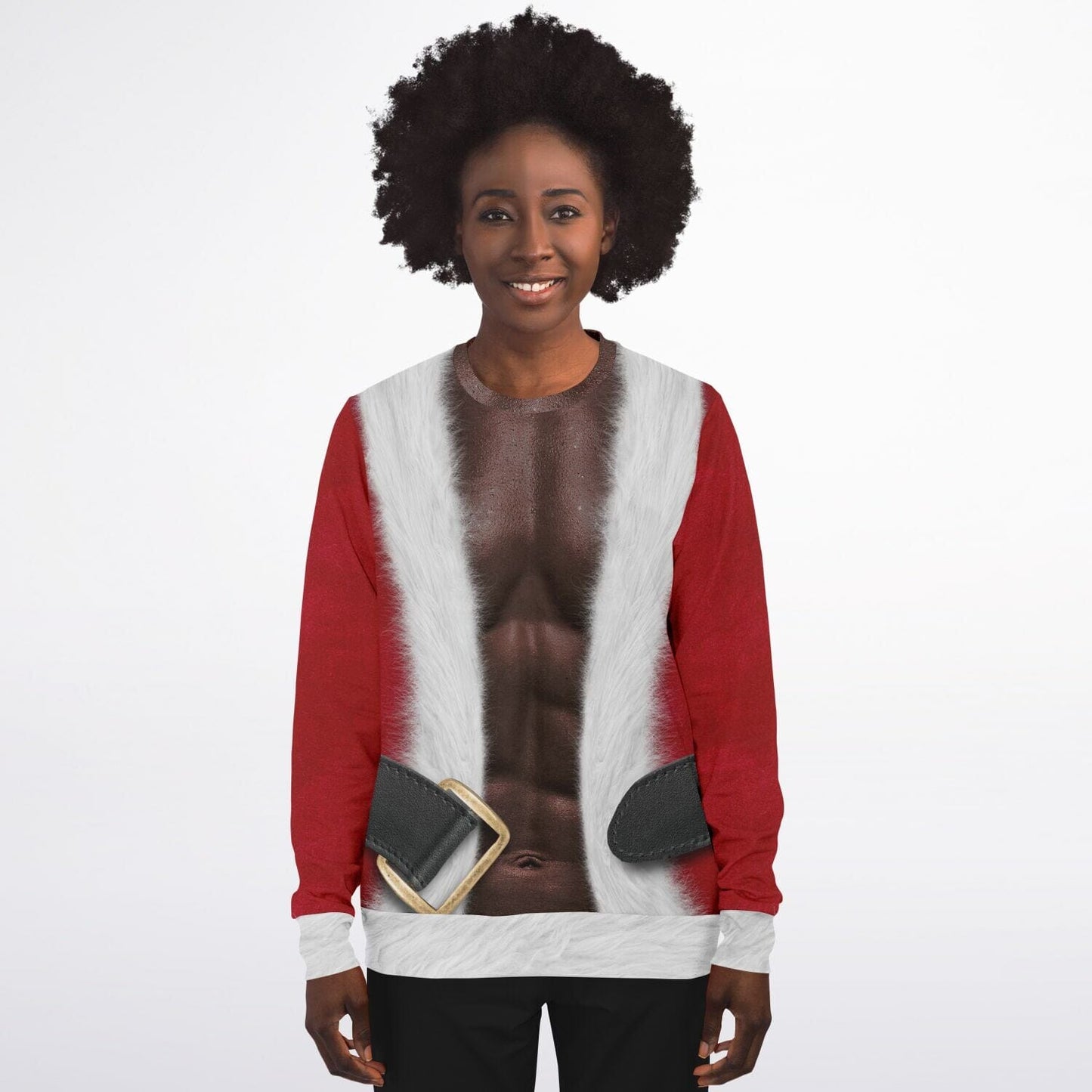 Fit Santa 2 Ugly Christmas Sweatshirt Fashion Sweatshirt - AOP Subliminator 