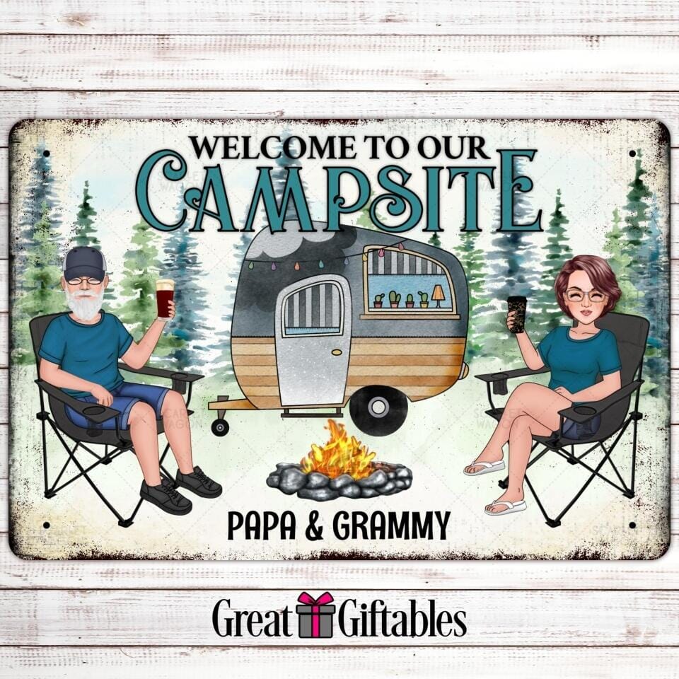 Welcome to Our Campsite Metal Sign Decor This New 