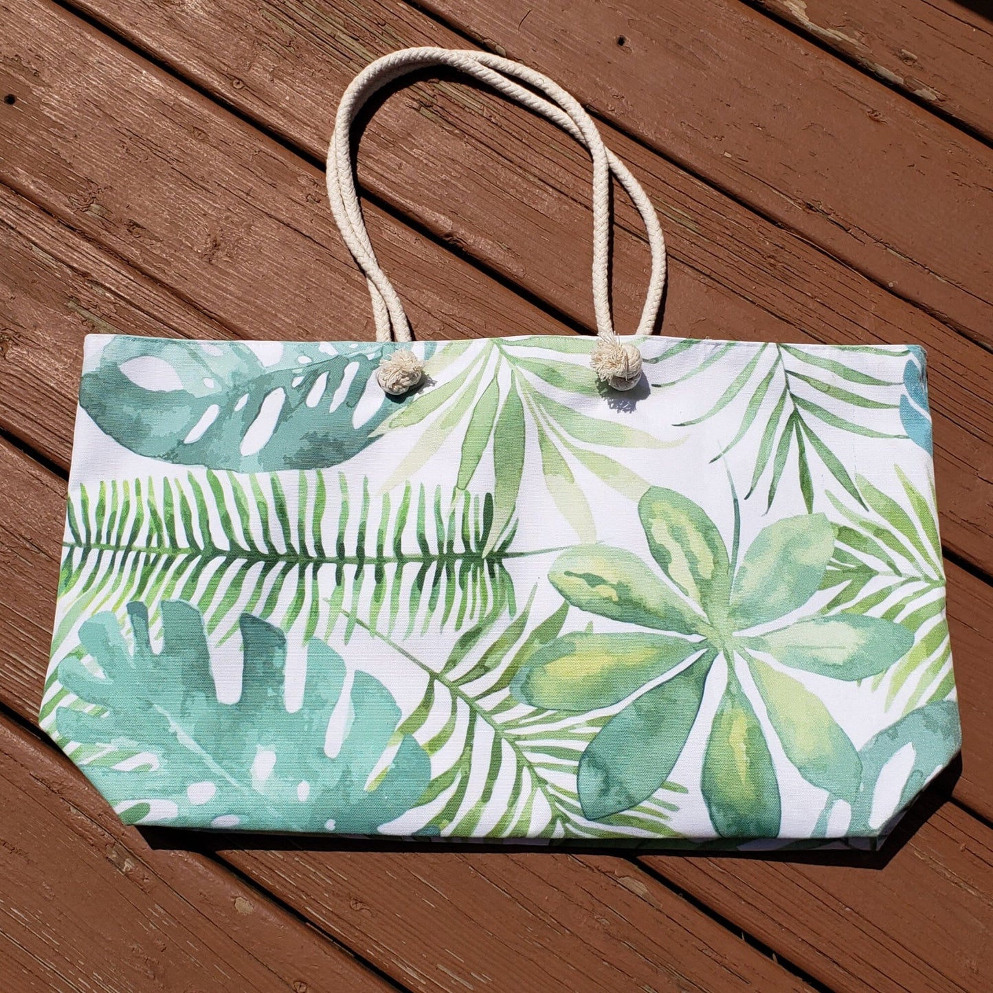 Tropical Leaves Weekender Tote Bags Printify 