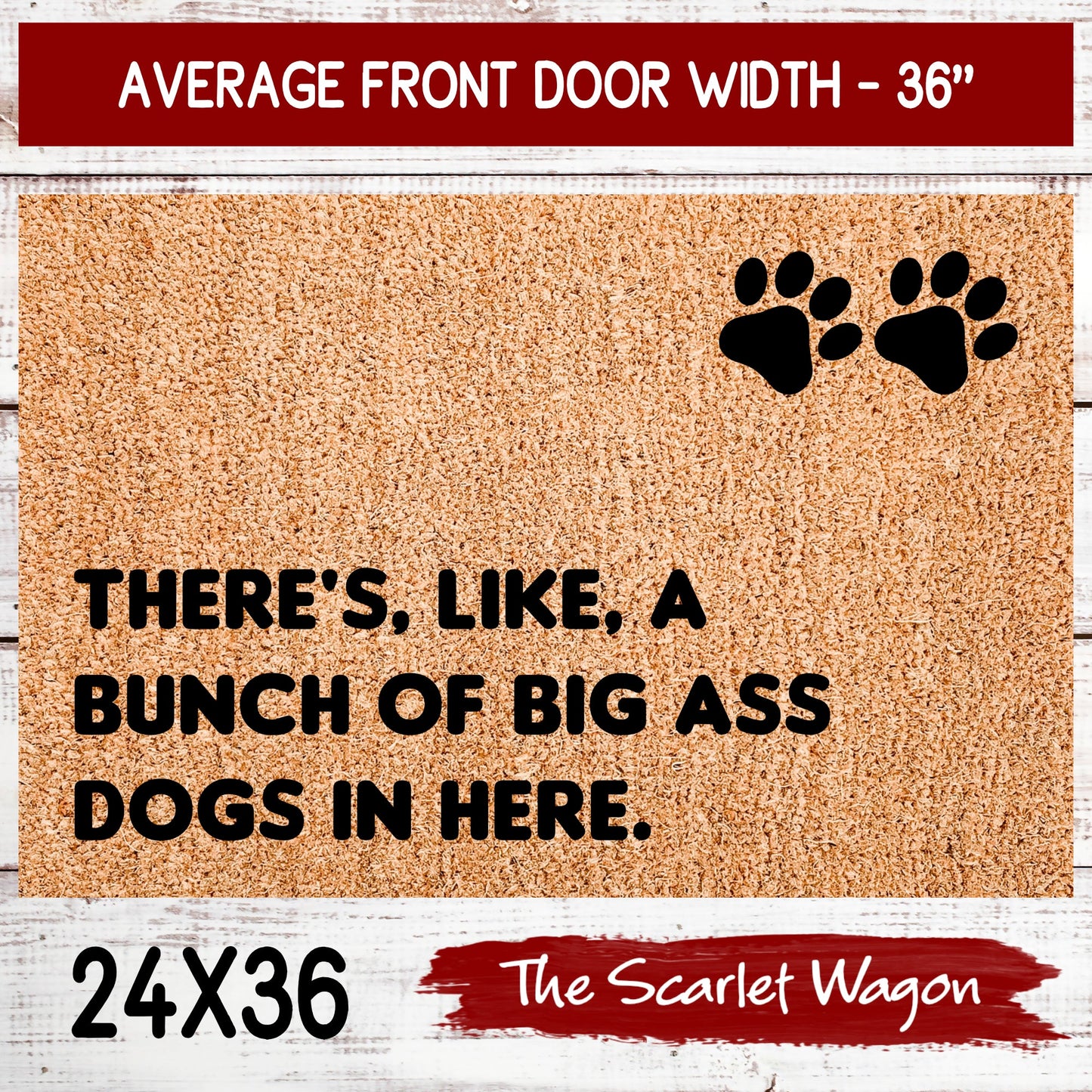 A Bunch of Big Ass Dogs In Here Door Mats teelaunch 24x36 Inches (Free Shipping) 
