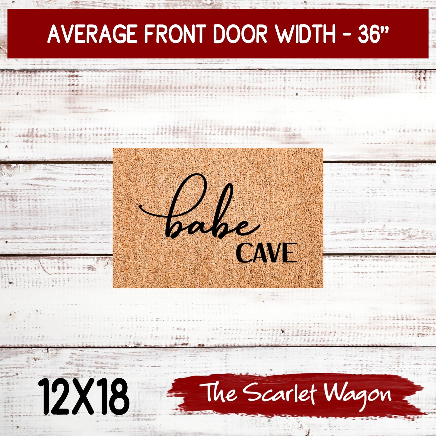 Babe Cave Door Mats teelaunch 12x18 Inches 