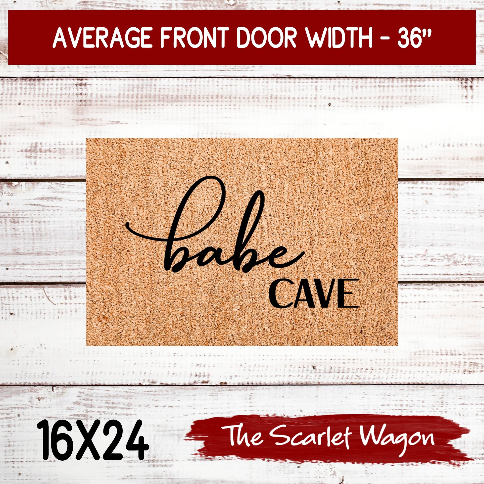 Babe Cave Door Mats teelaunch 16x24 Inches 