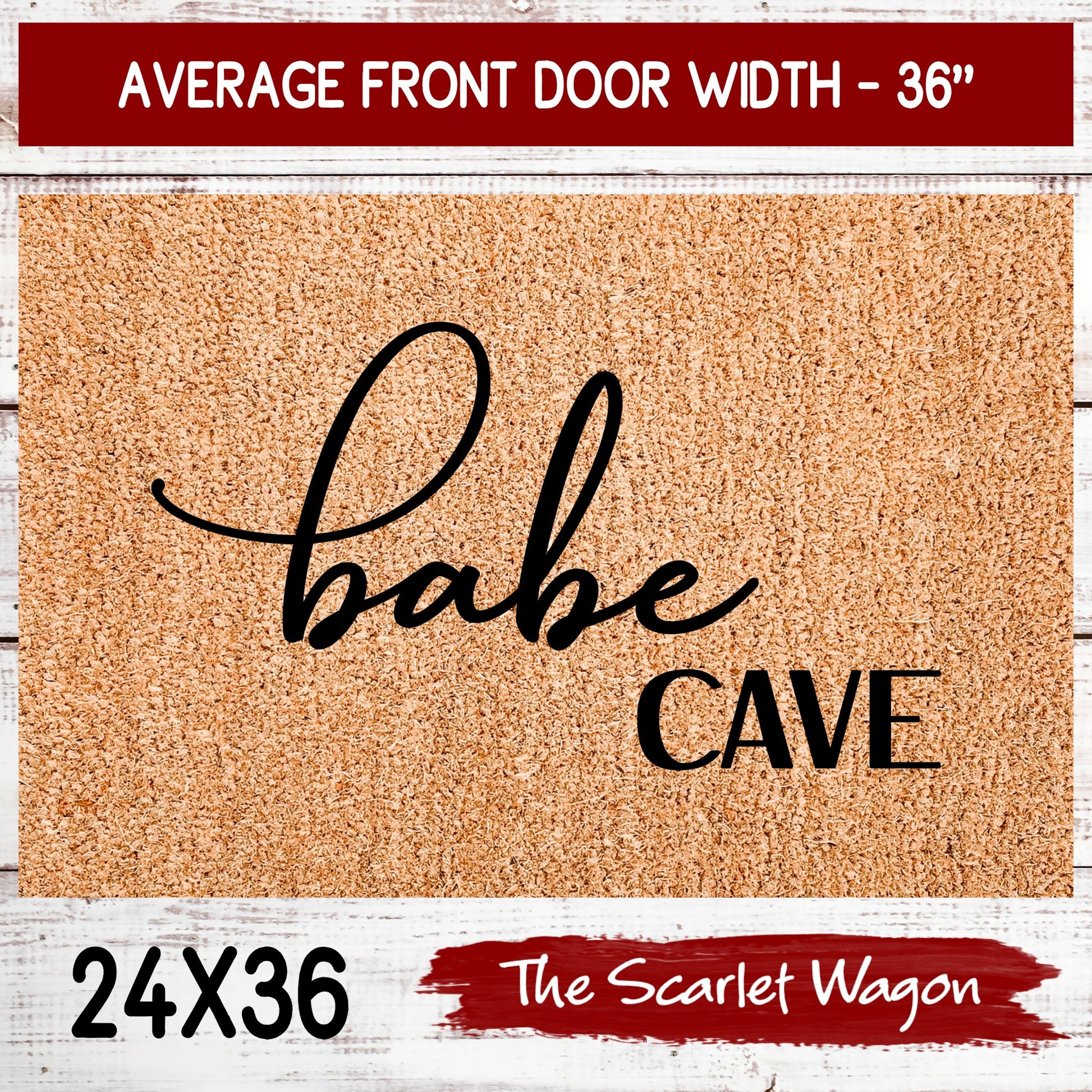 Babe Cave Door Mats teelaunch 24x36 Inches (Free Shipping) 
