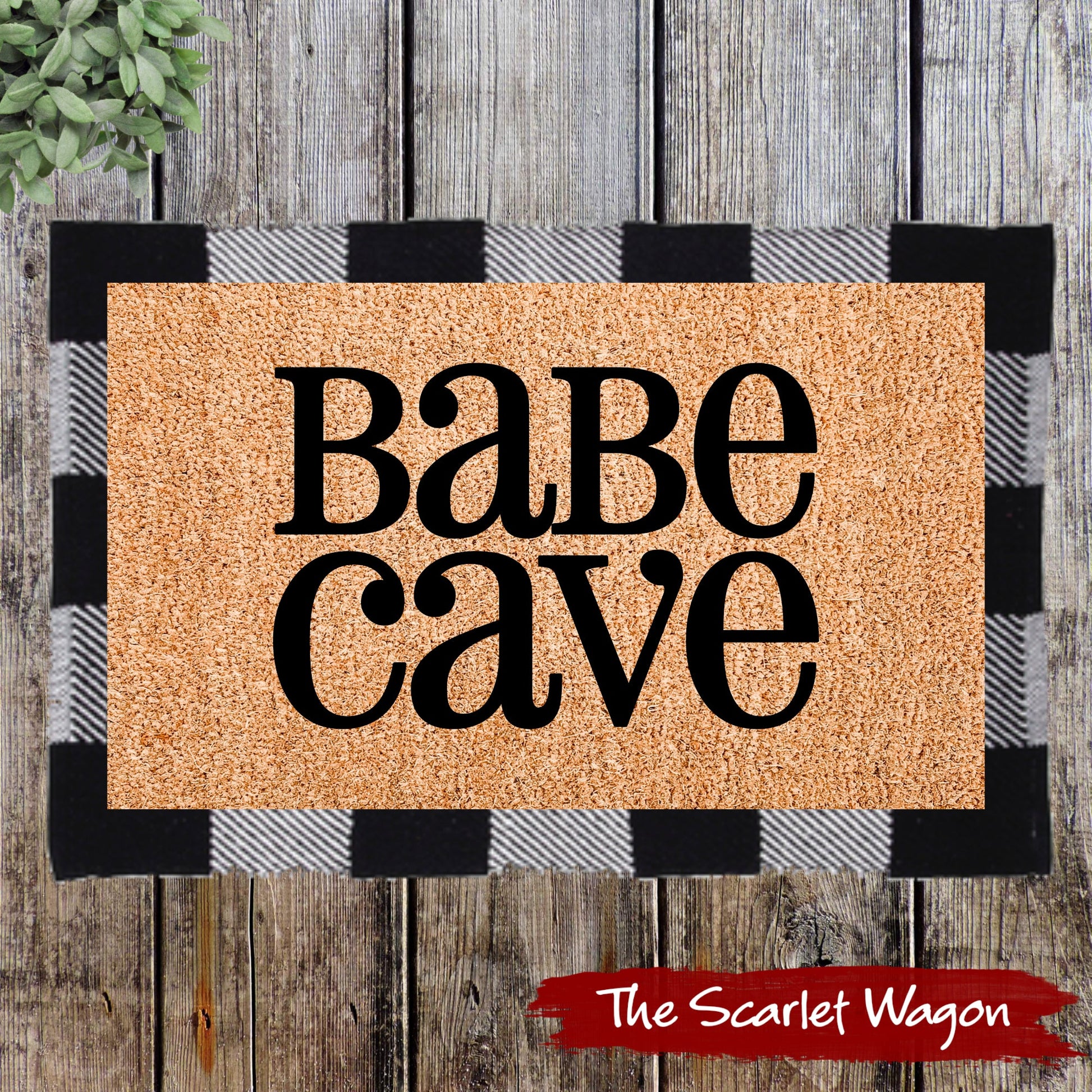 Babe Cave Retro Stacked Door Mats teelaunch 