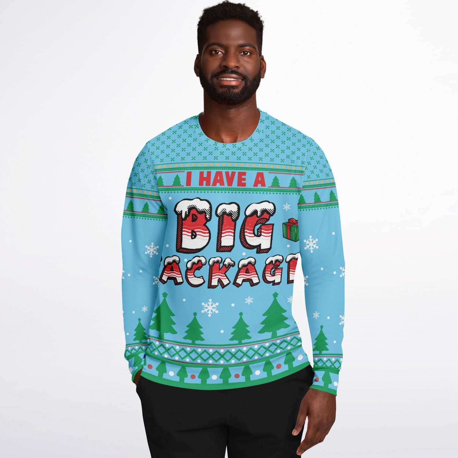 Big Package Ugly Christmas Sweatshirt Fashion Sweatshirt - AOP Subliminator 