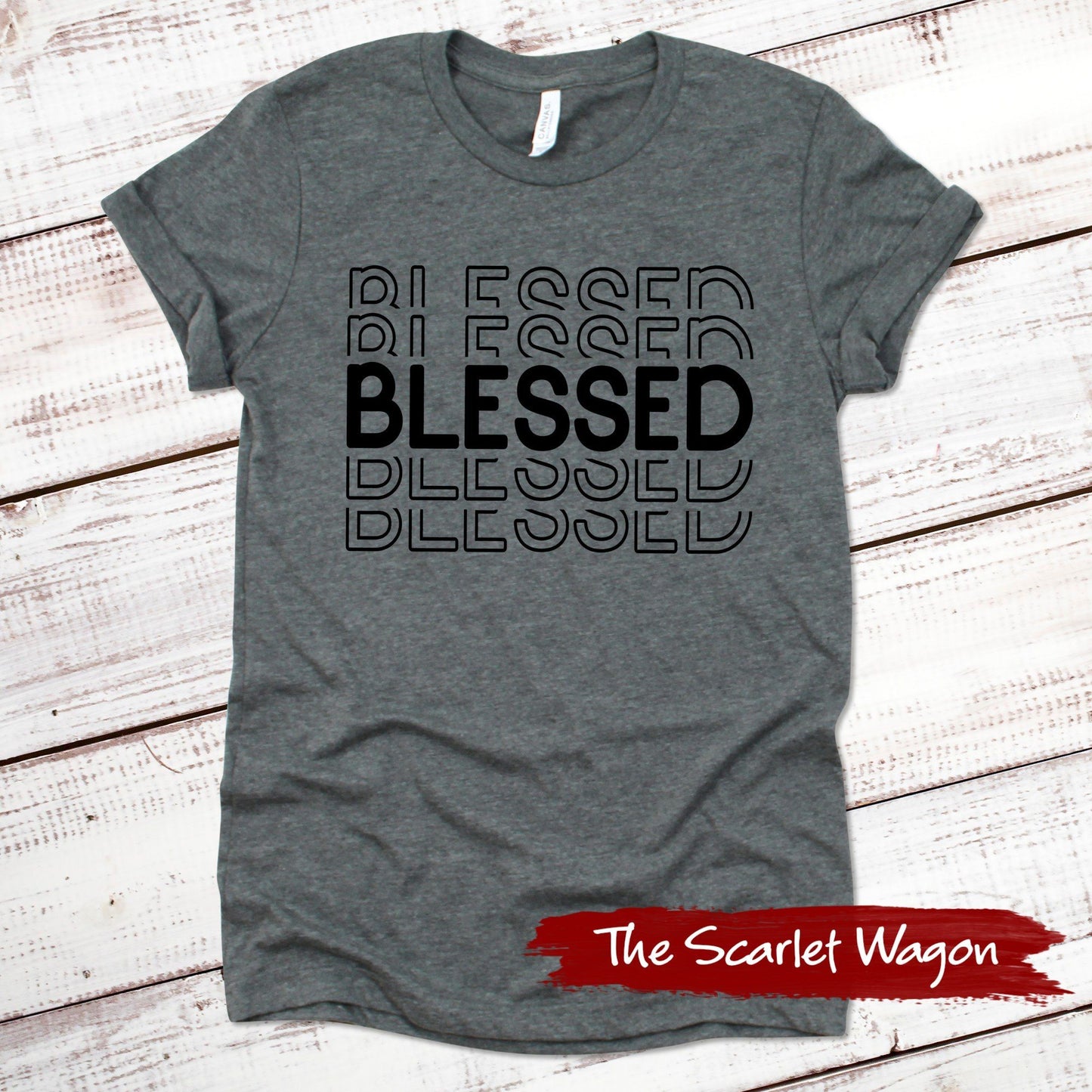 Blessed Fall Shirts Scarlet Wagon Deep Heather Gray XS 