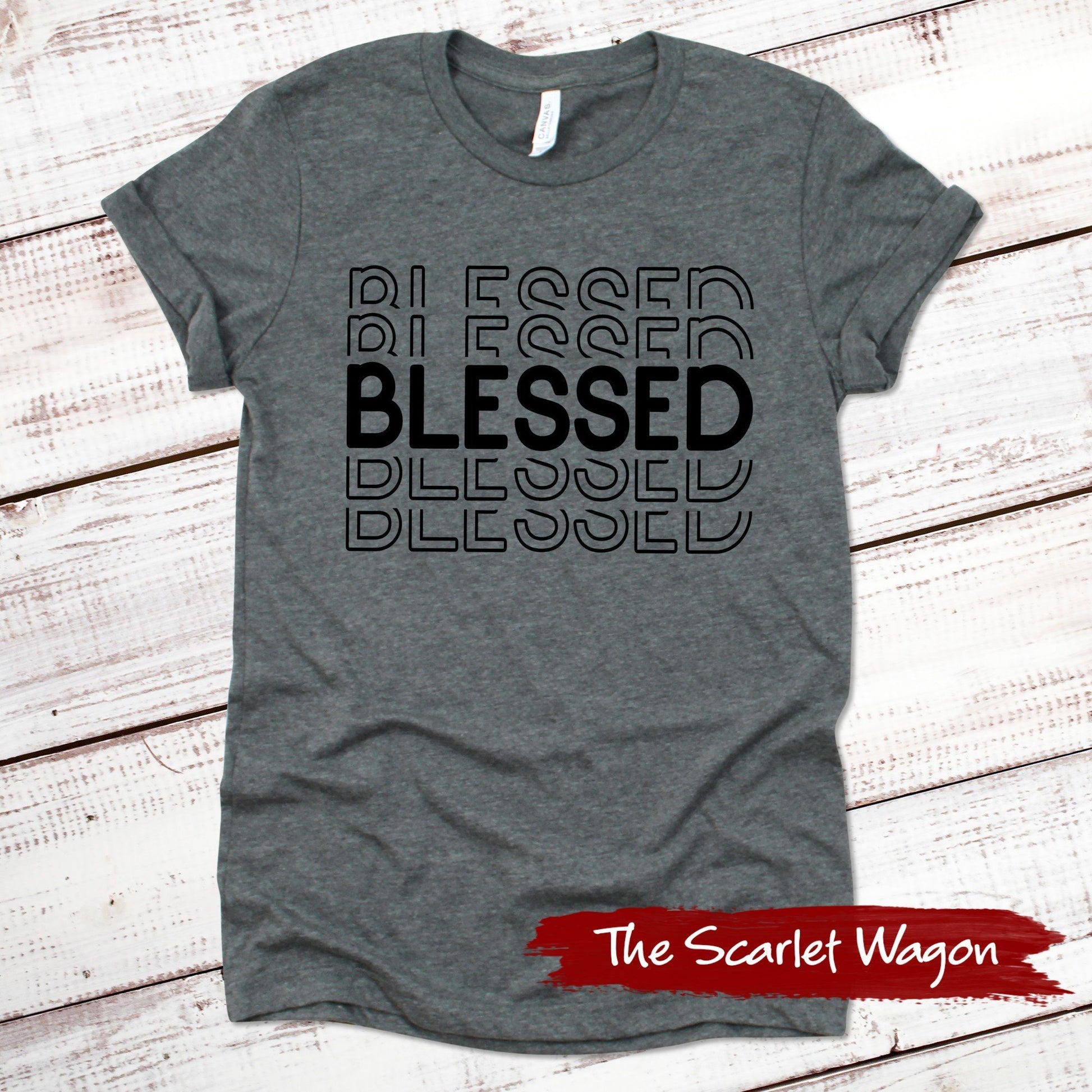 Blessed Fall Shirts Scarlet Wagon Deep Heather Gray XS 