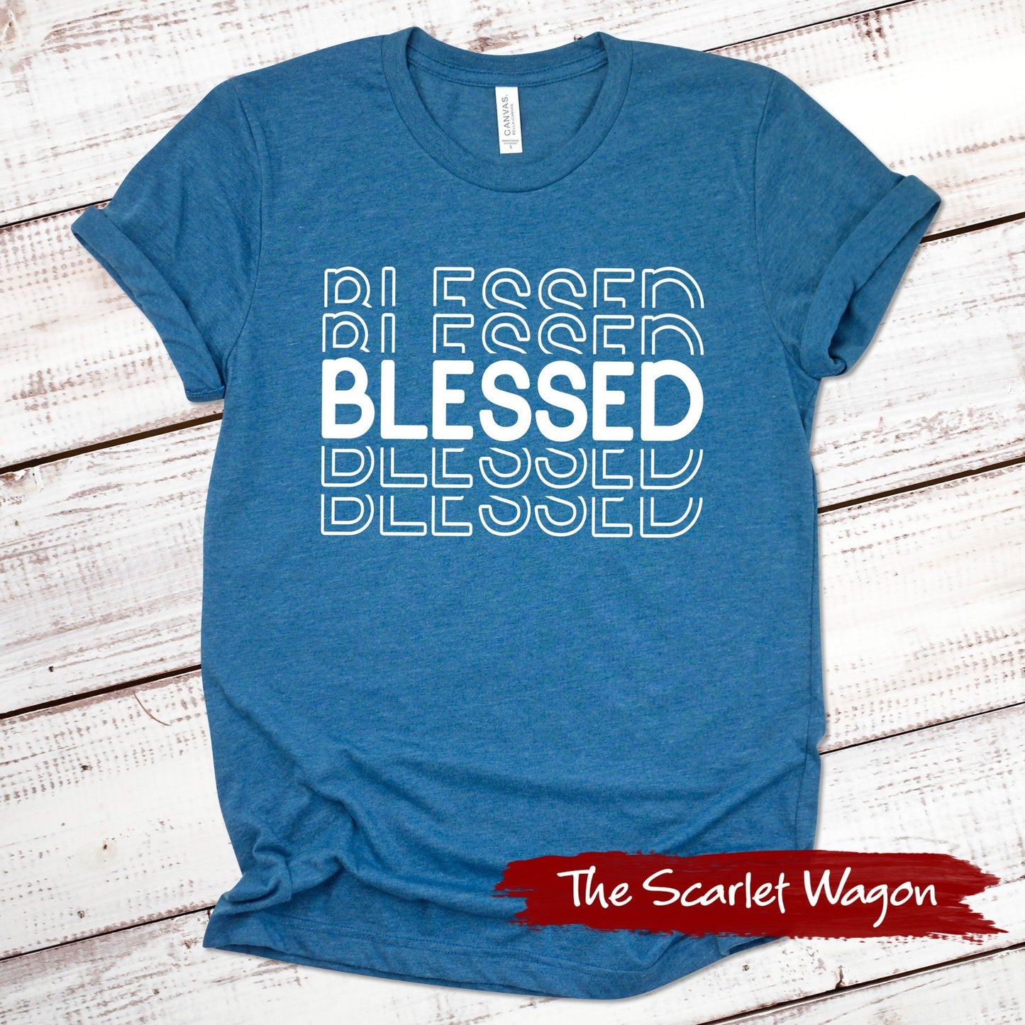 Blessed Fall Shirts Scarlet Wagon Heather Deep Teal XS 