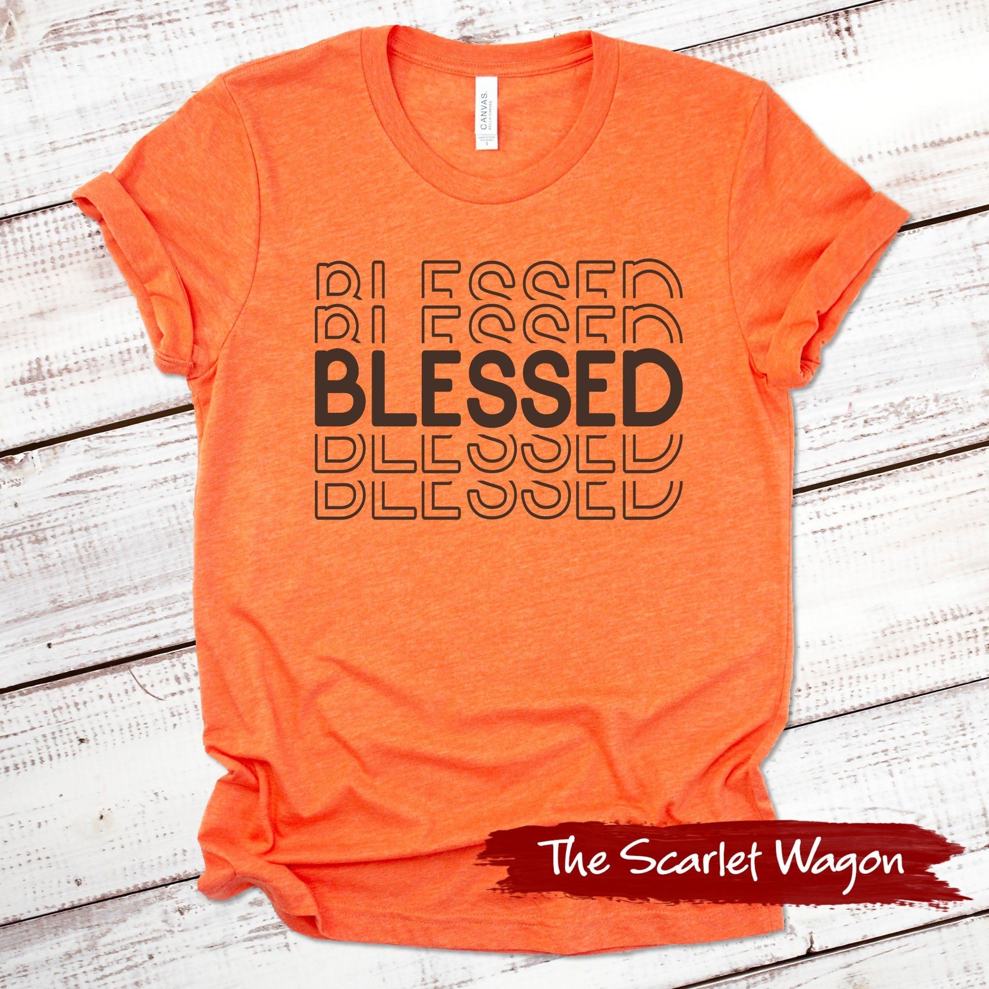 Blessed Fall Shirts Scarlet Wagon Heather Orange XS 