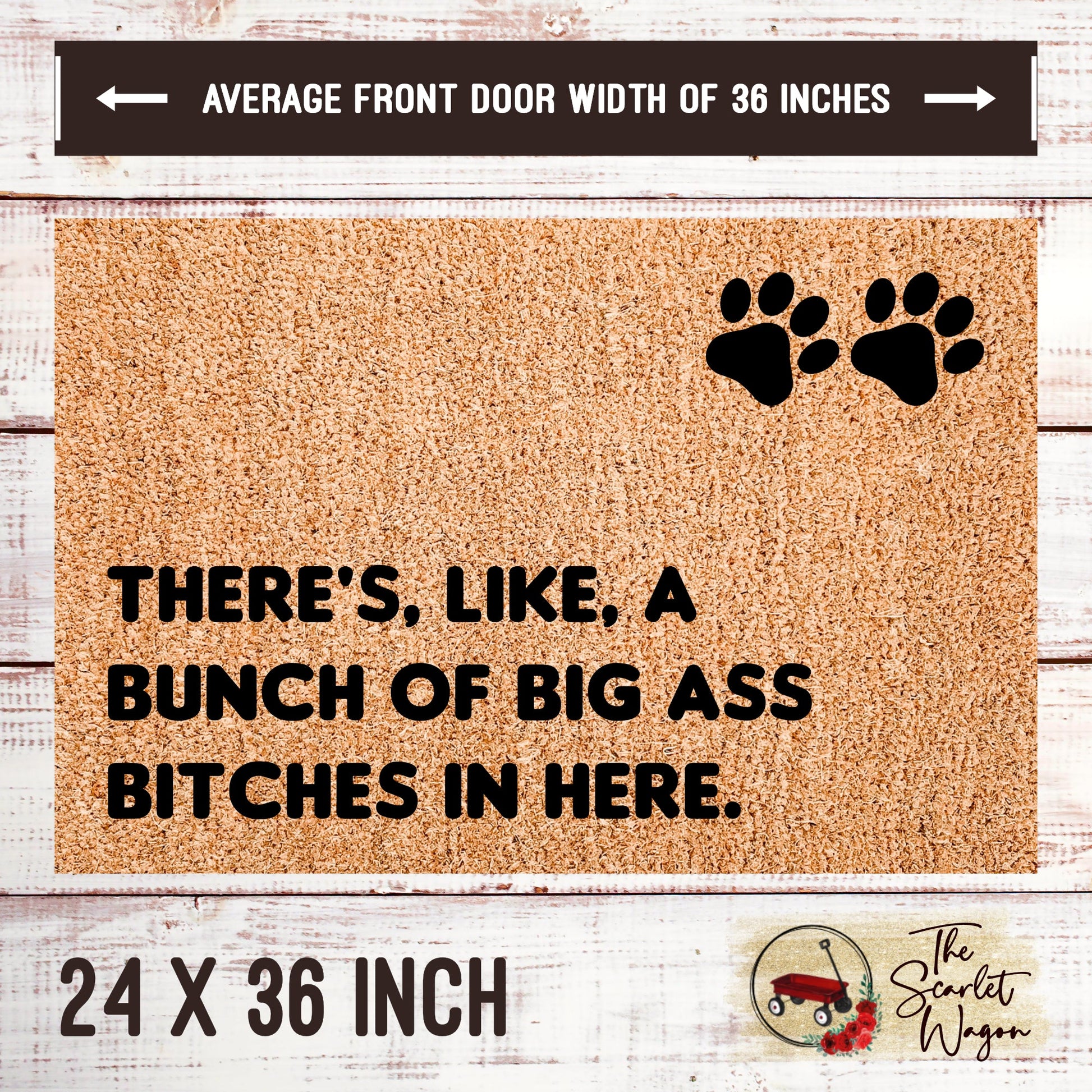 Bunch of Big Ass Bitches in Here Door Mats teelaunch 24x36 Inches (Free Shipping) 