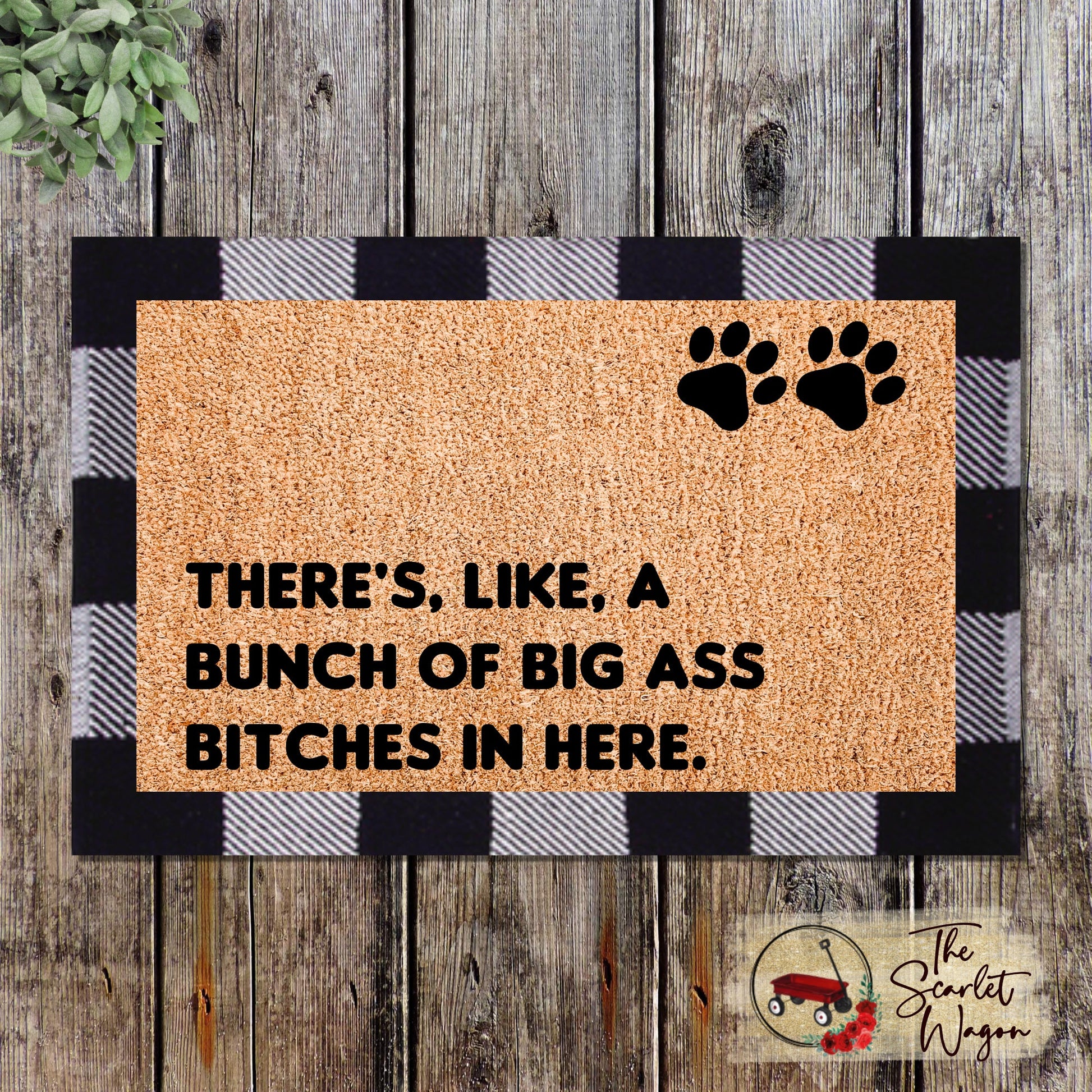 Bunch of Big Ass Bitches in Here Door Mats teelaunch Please Select a Size 