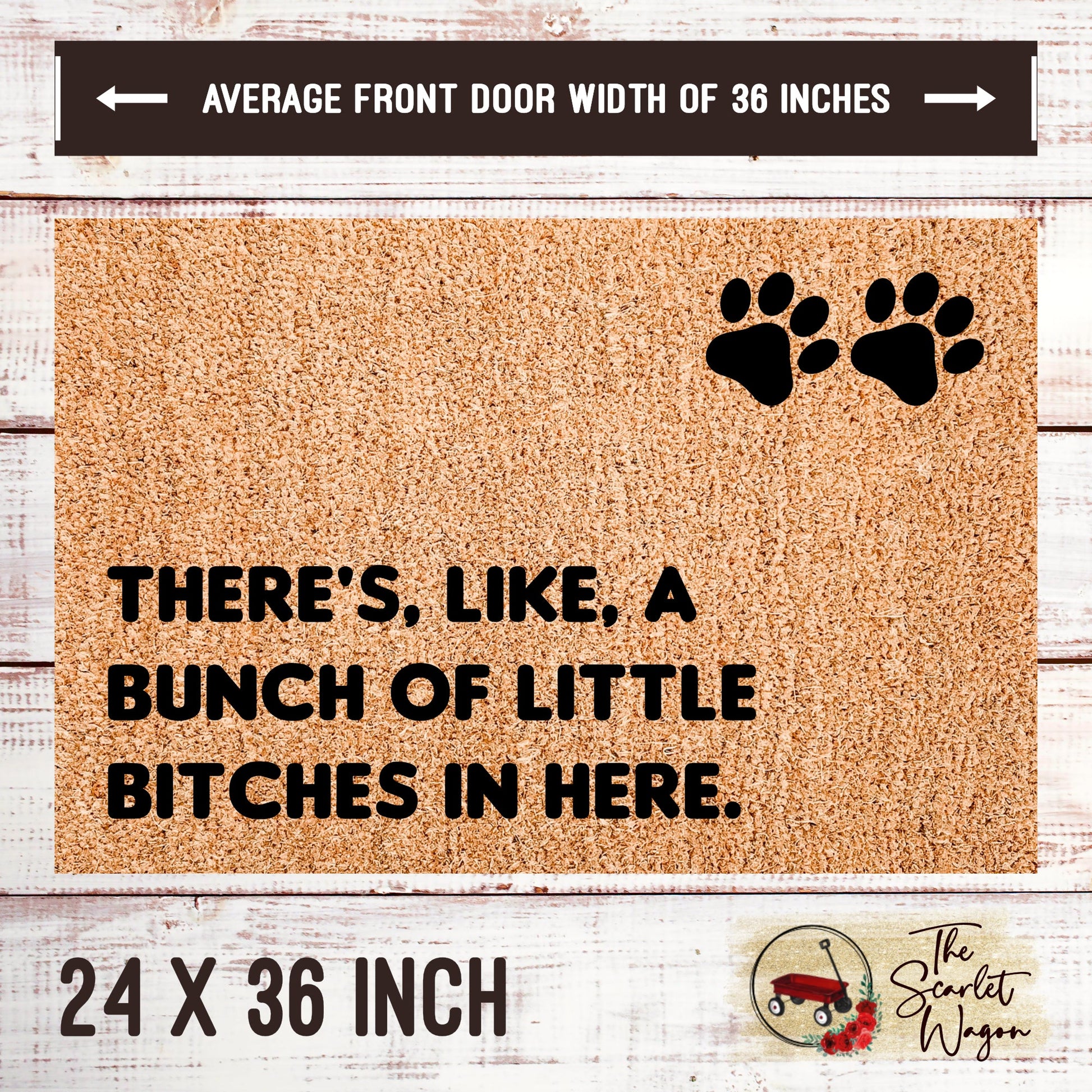 Bunch of Little Bitches in Here Door Mats teelaunch 24x36 Inches (Free Shipping) 