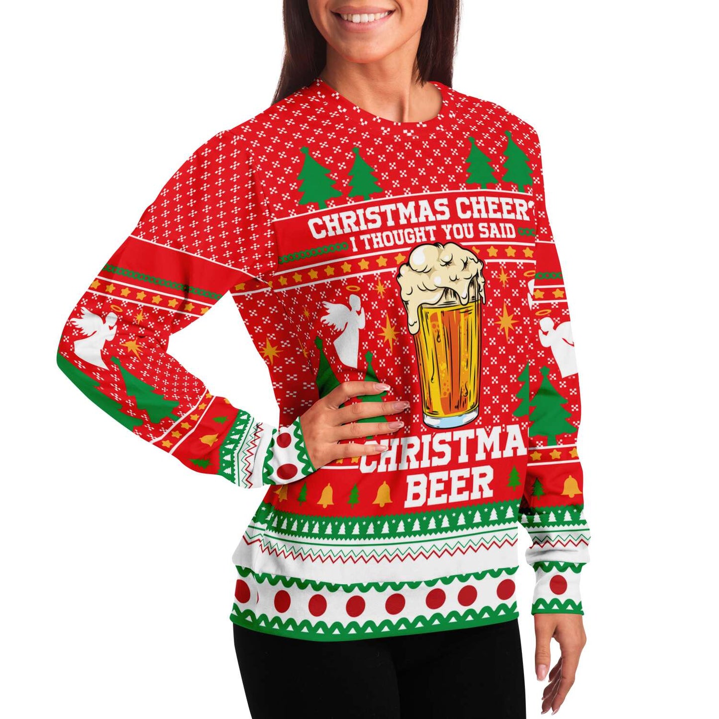 Christmas Cheer Ugly Christmas Sweatshirt Fashion Sweatshirt - AOP Subliminator 