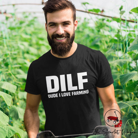 DILF - Dude I Love Farming Premium Tee Scarlet Wagon 