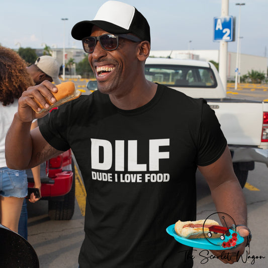 DILF - Dude I Love Food Premium Tee Scarlet Wagon 