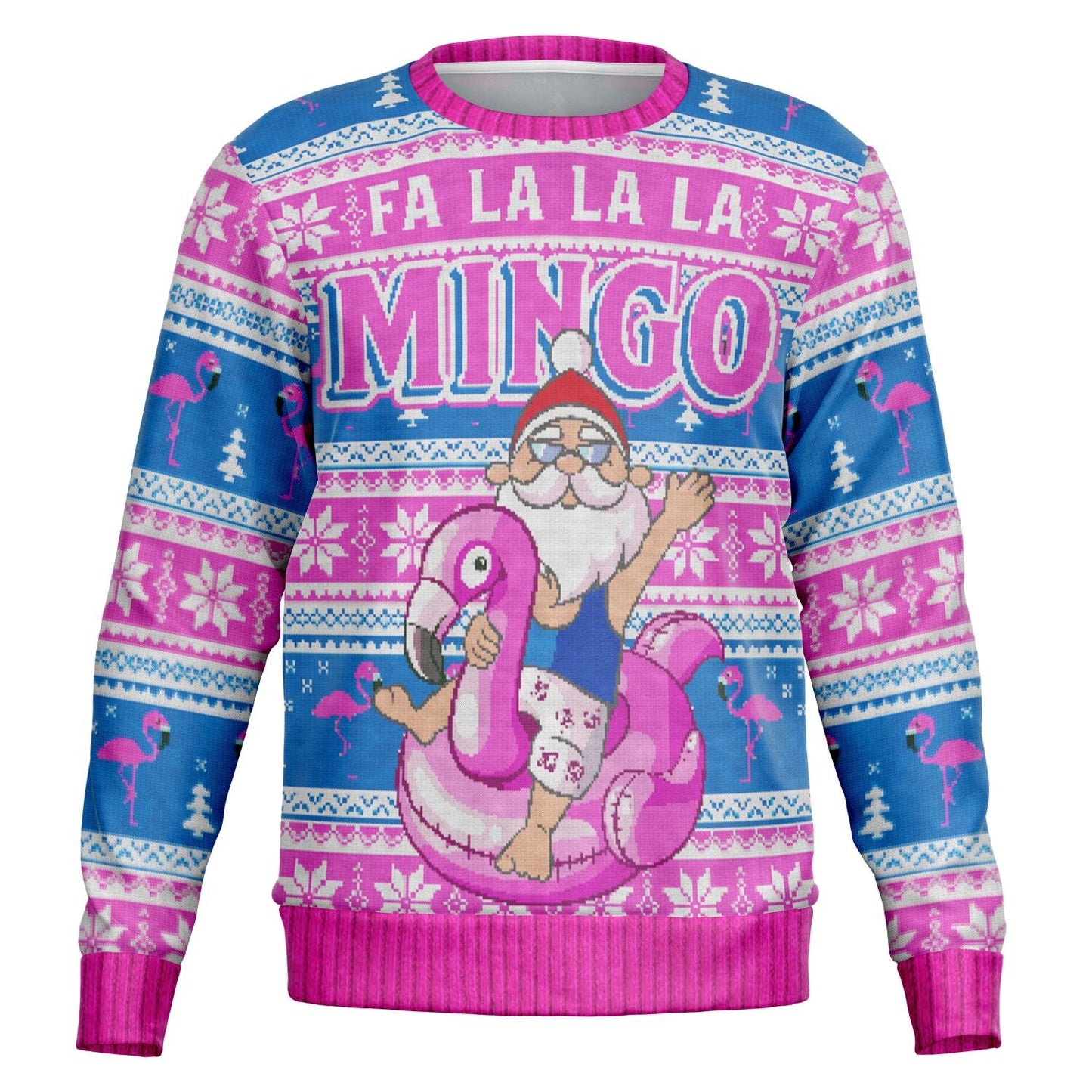 Fa La La La Mingo Santa Ugly Christmas Sweatshirt Fashion Sweatshirt - AOP Subliminator 