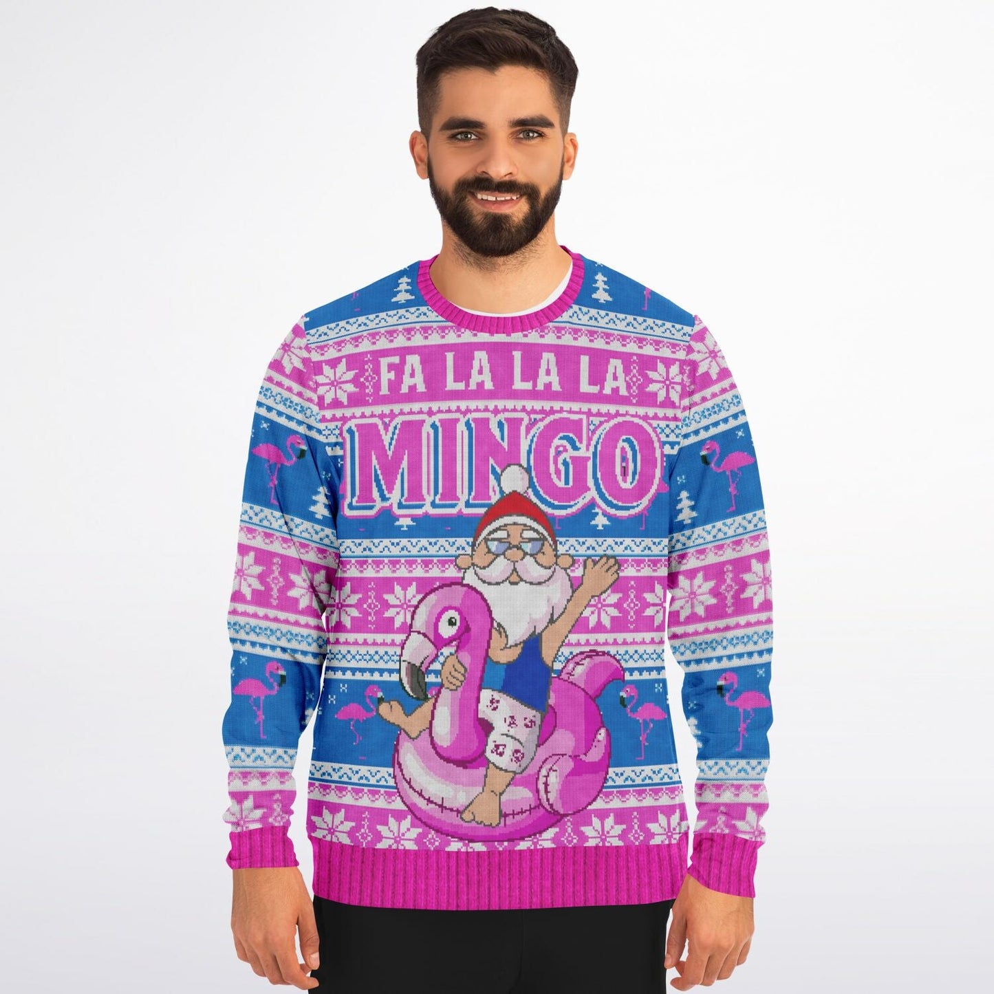 Fa La La La Mingo Santa Ugly Christmas Sweatshirt Fashion Sweatshirt - AOP Subliminator 