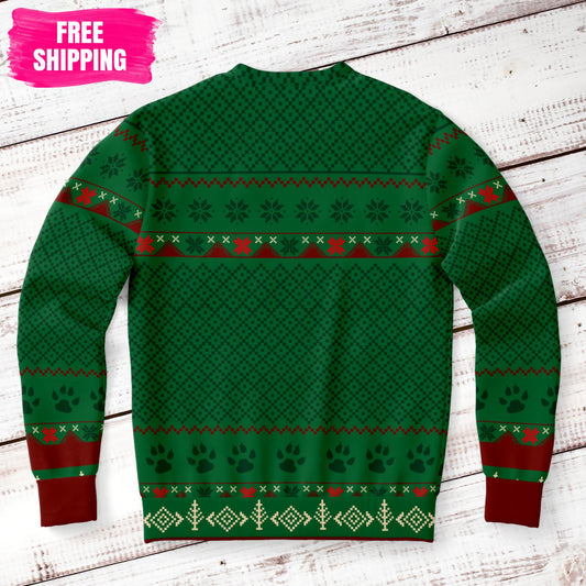 Feliz Navidog German Shepherd Ugly Christmas Sweatshirt Fashion Sweatshirt - AOP Subliminator 