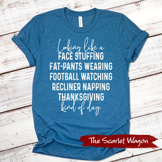Football Thanksgiving Kind of Day Thanksgiving Shirt Scarlet Wagon Heather Deep Teal XS 
