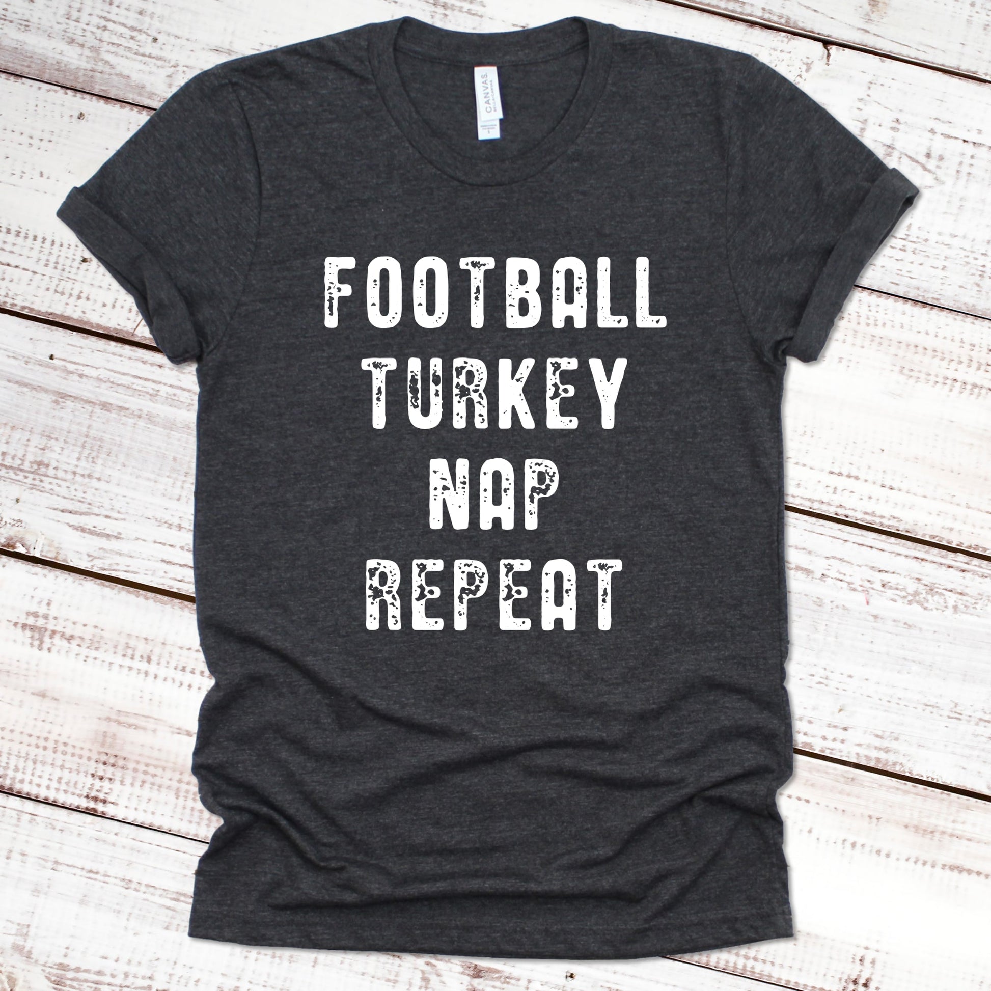 Football Turkey Nap Repeat Thanksgiving Shirt Great Giftables 