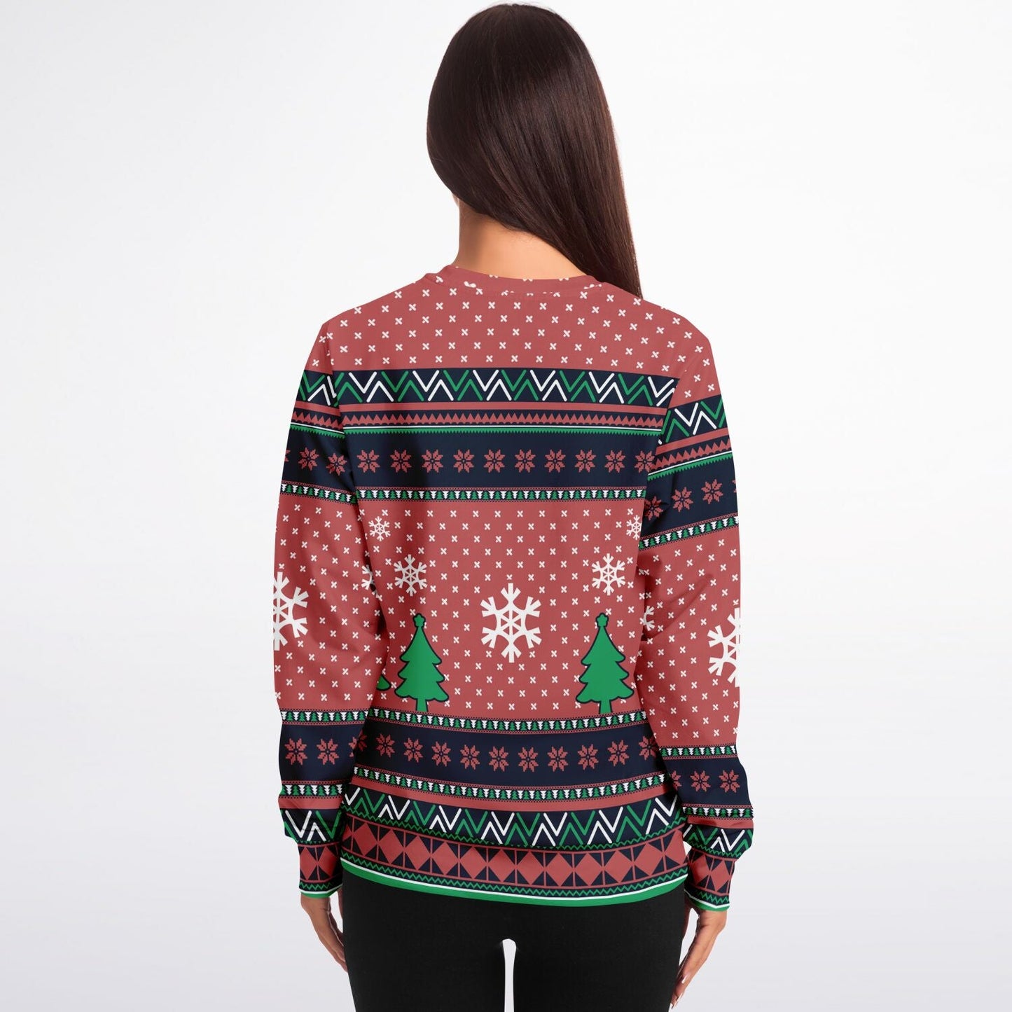 Full of Holiday Spirit Ugly Christmas Sweatshirt Fashion Sweatshirt - AOP Subliminator 