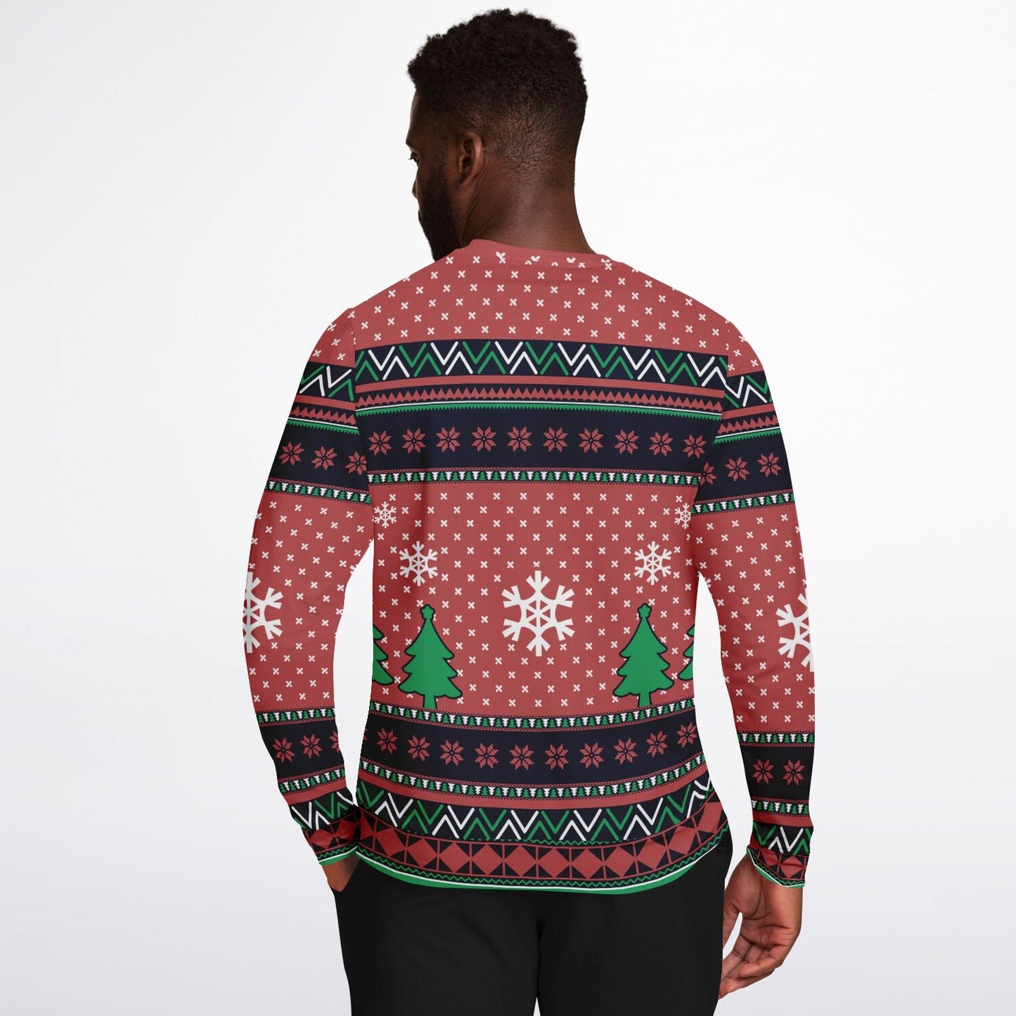 Full of Holiday Spirit Ugly Christmas Sweatshirt Fashion Sweatshirt - AOP Subliminator 