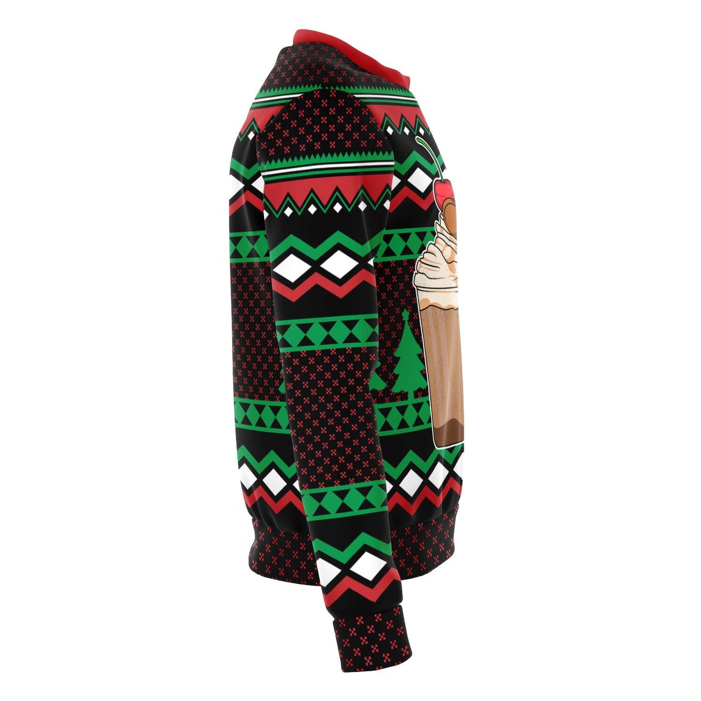 Gingerbread in a Cup Ugly Christmas Sweatshirt Fashion Sweatshirt - AOP Subliminator 